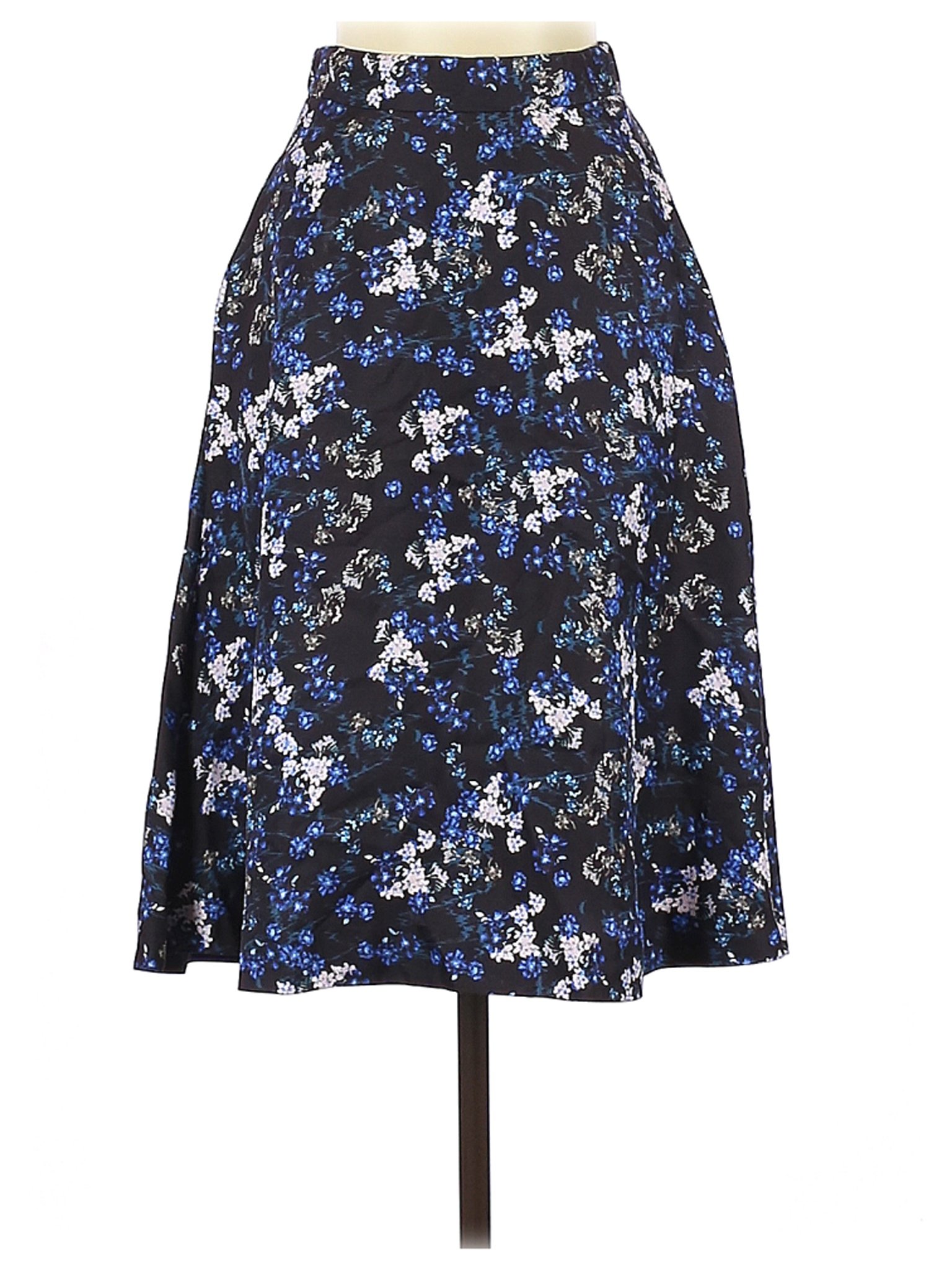 J.Crew Collection Women Blue Silk Skirt 00 | eBay