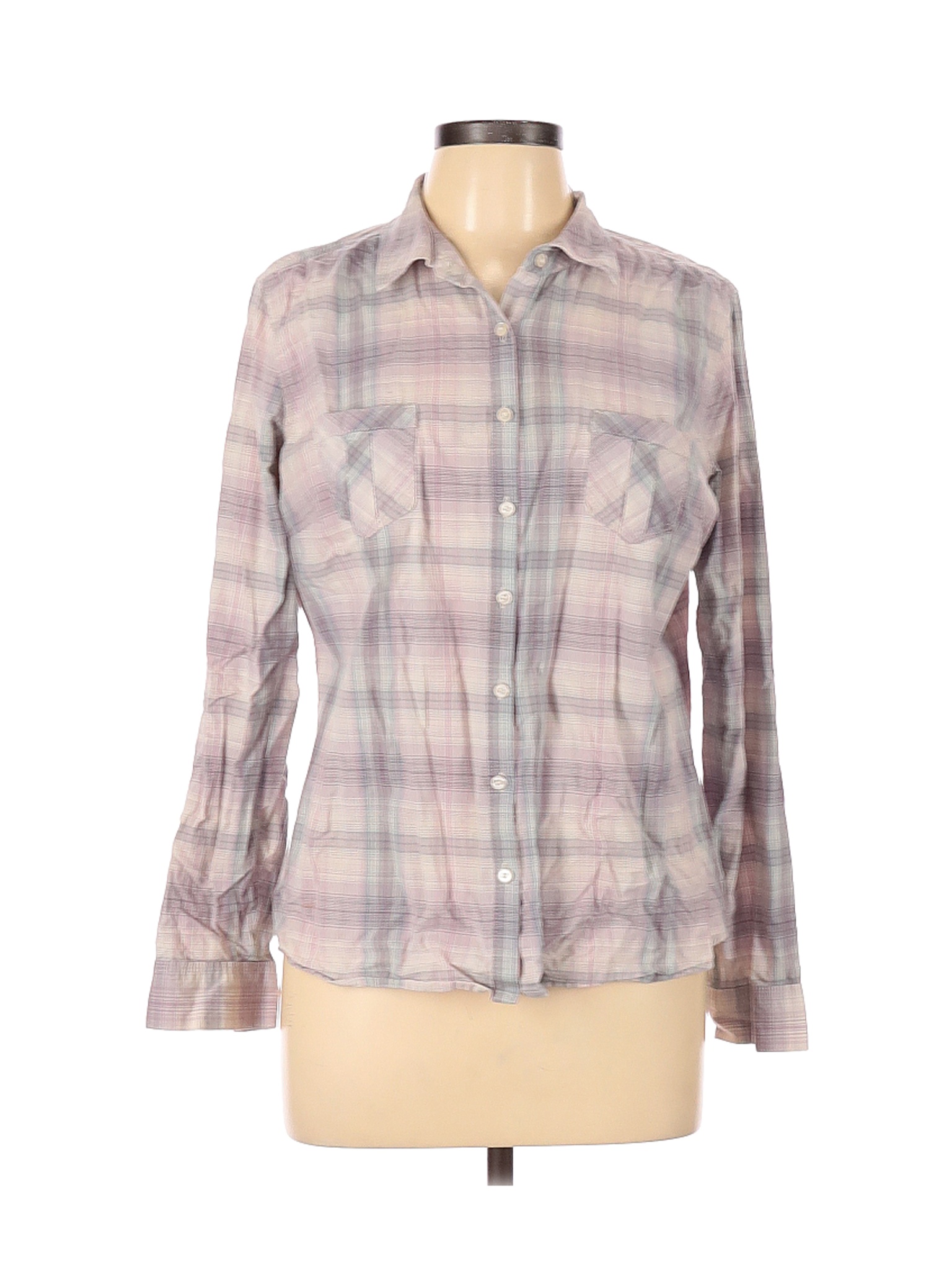 SONOMA life + style Women Purple Long Sleeve Button-Down Shirt L | eBay