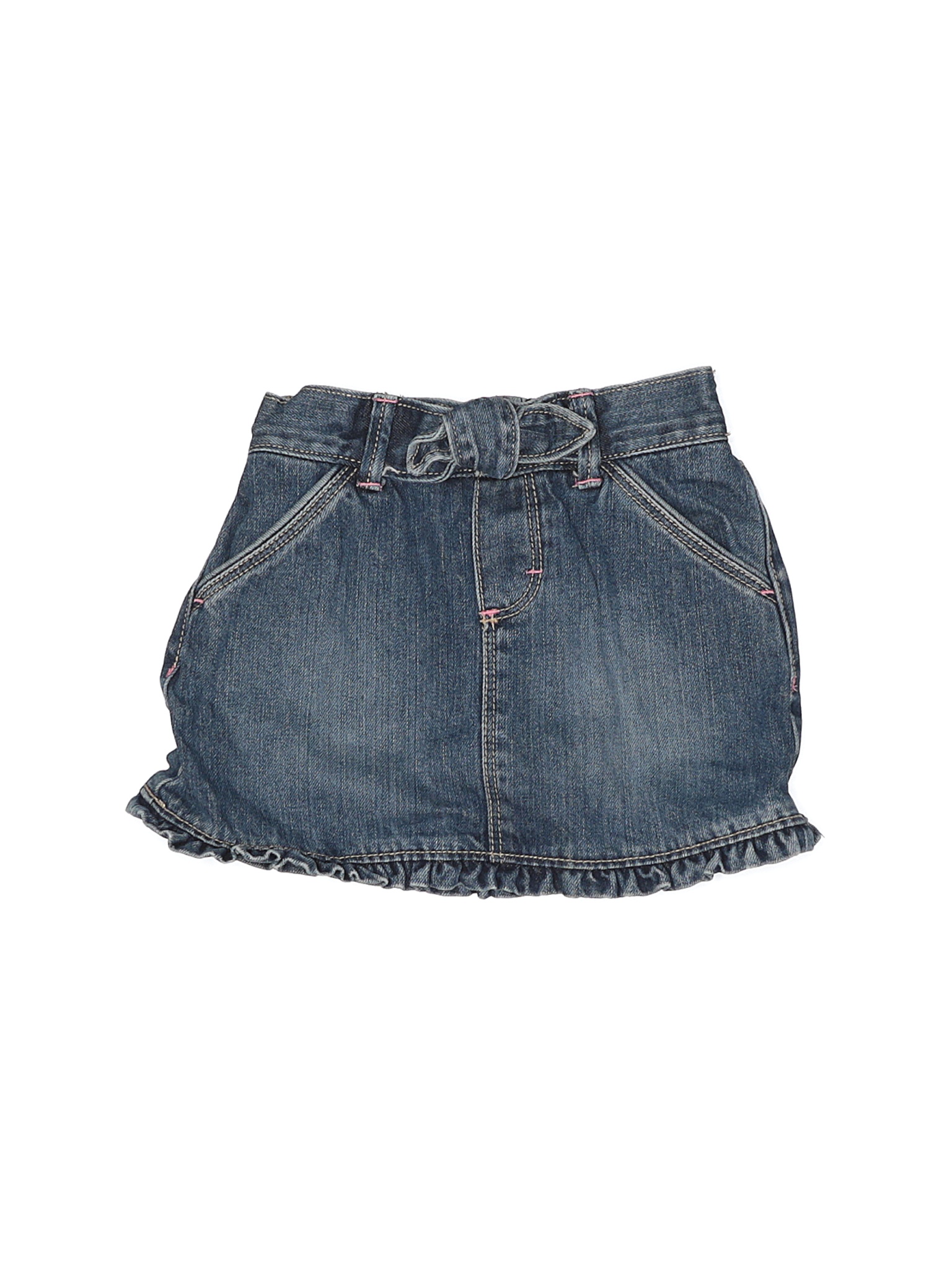 girls blue denim skirt
