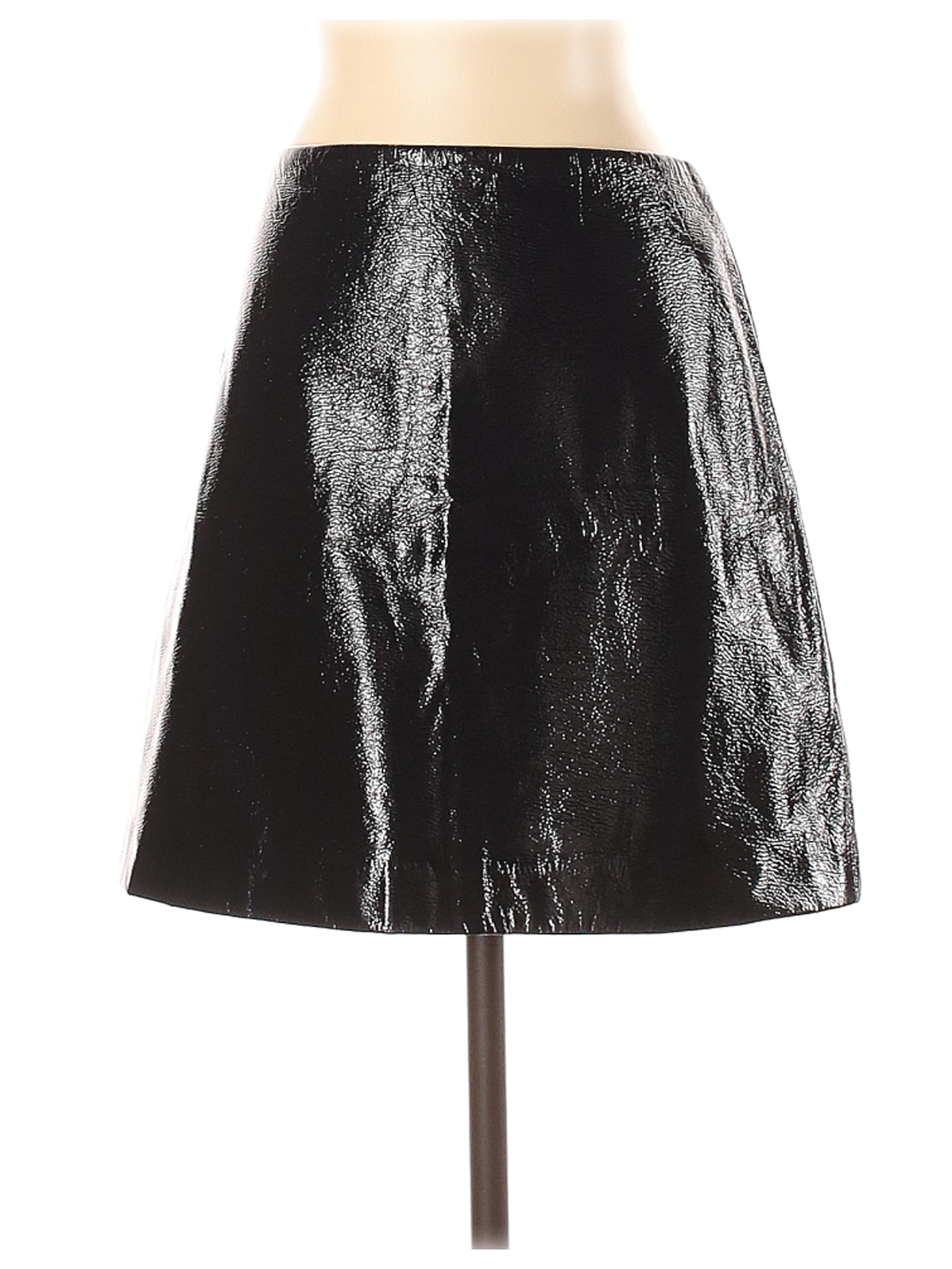 Express Women Black Faux Leather Skirt 4 | eBay