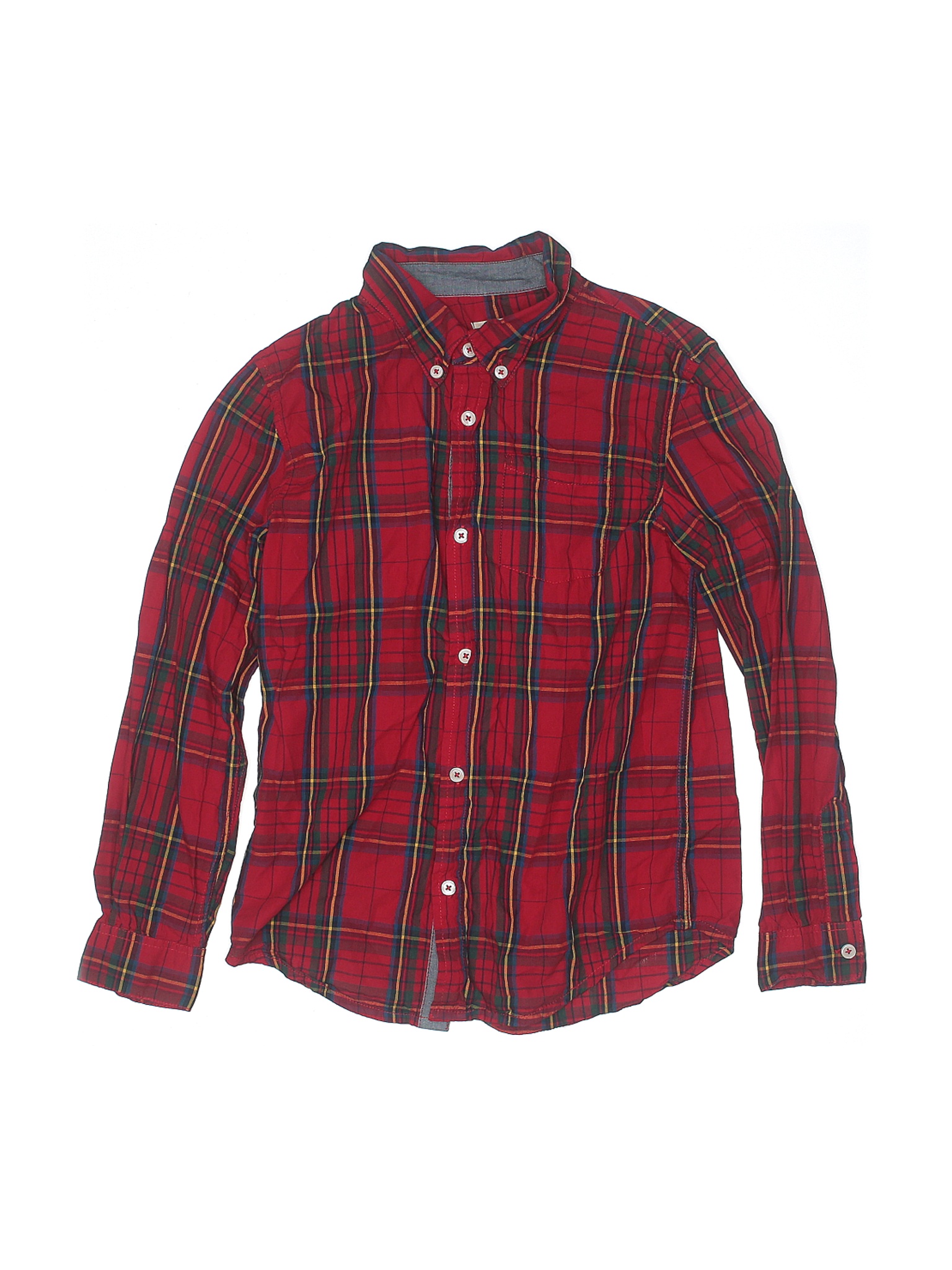 Peek Girls Red Long Sleeve Button-Down Shirt 14 | eBay