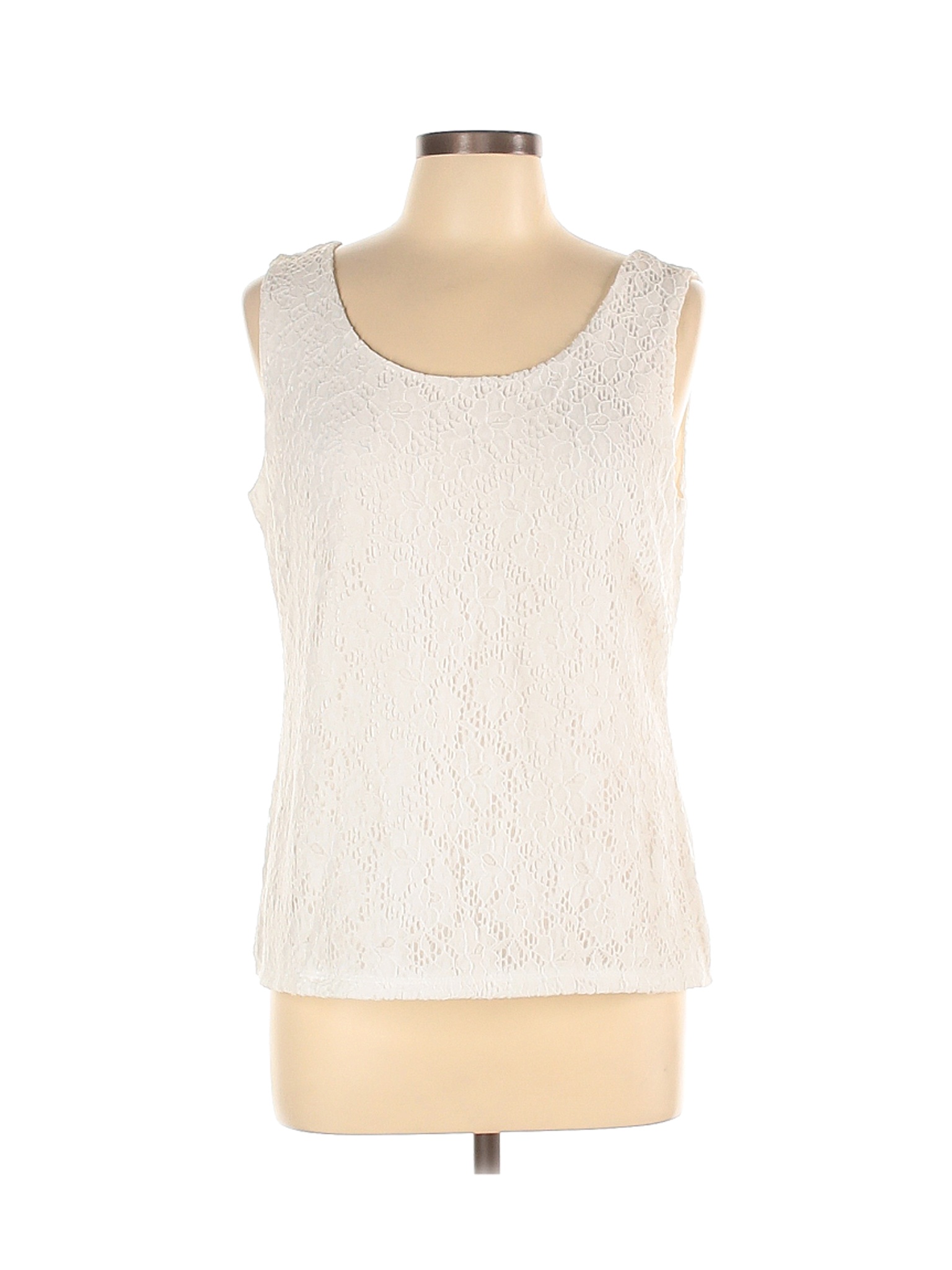 212 Collection Women Ivory Sleeveless Top L | eBay