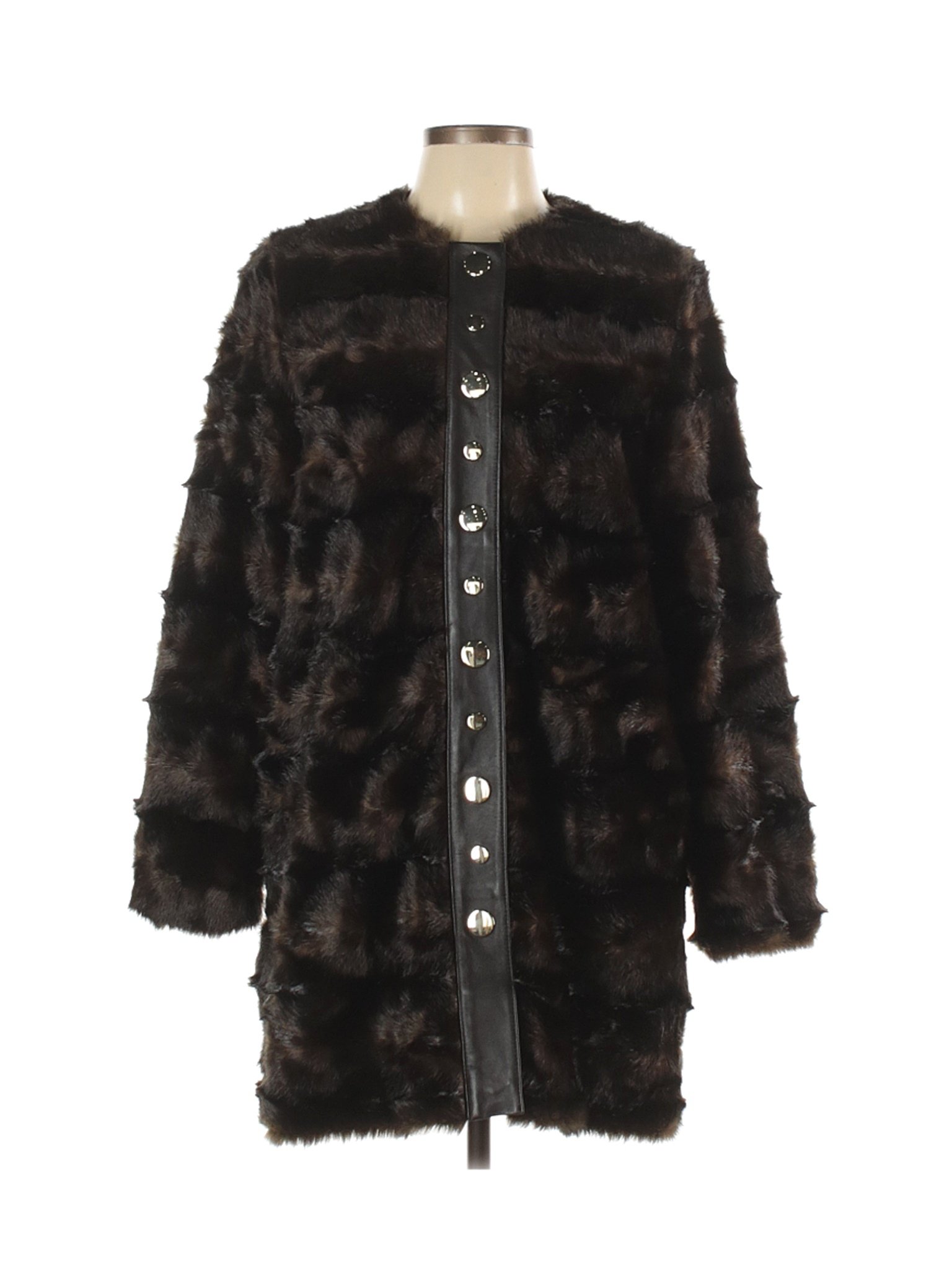 Zara Women Black Faux Fur Jacket L eBay