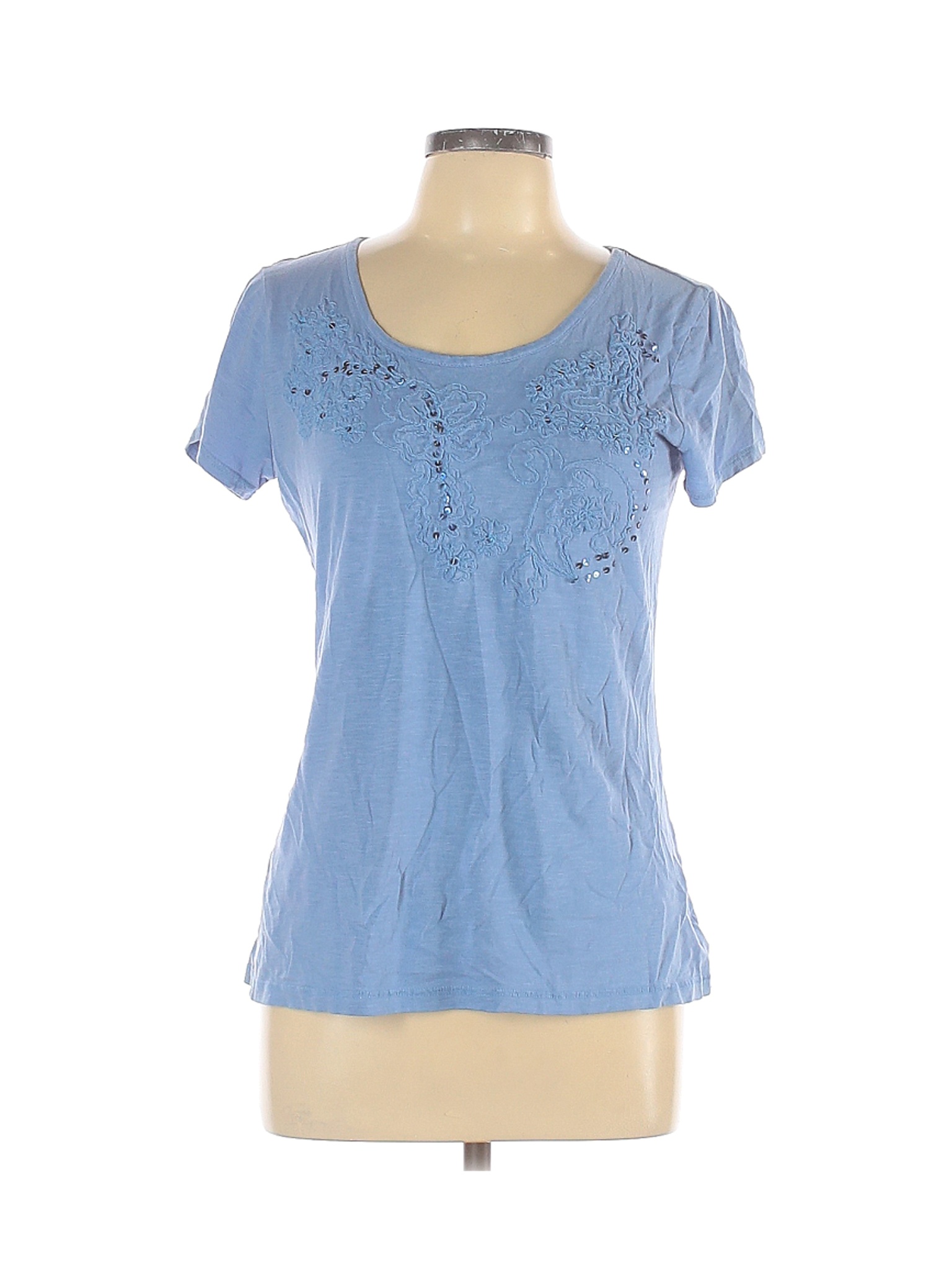G.H. Bass & Co. Women Blue Short Sleeve T-Shirt M | eBay