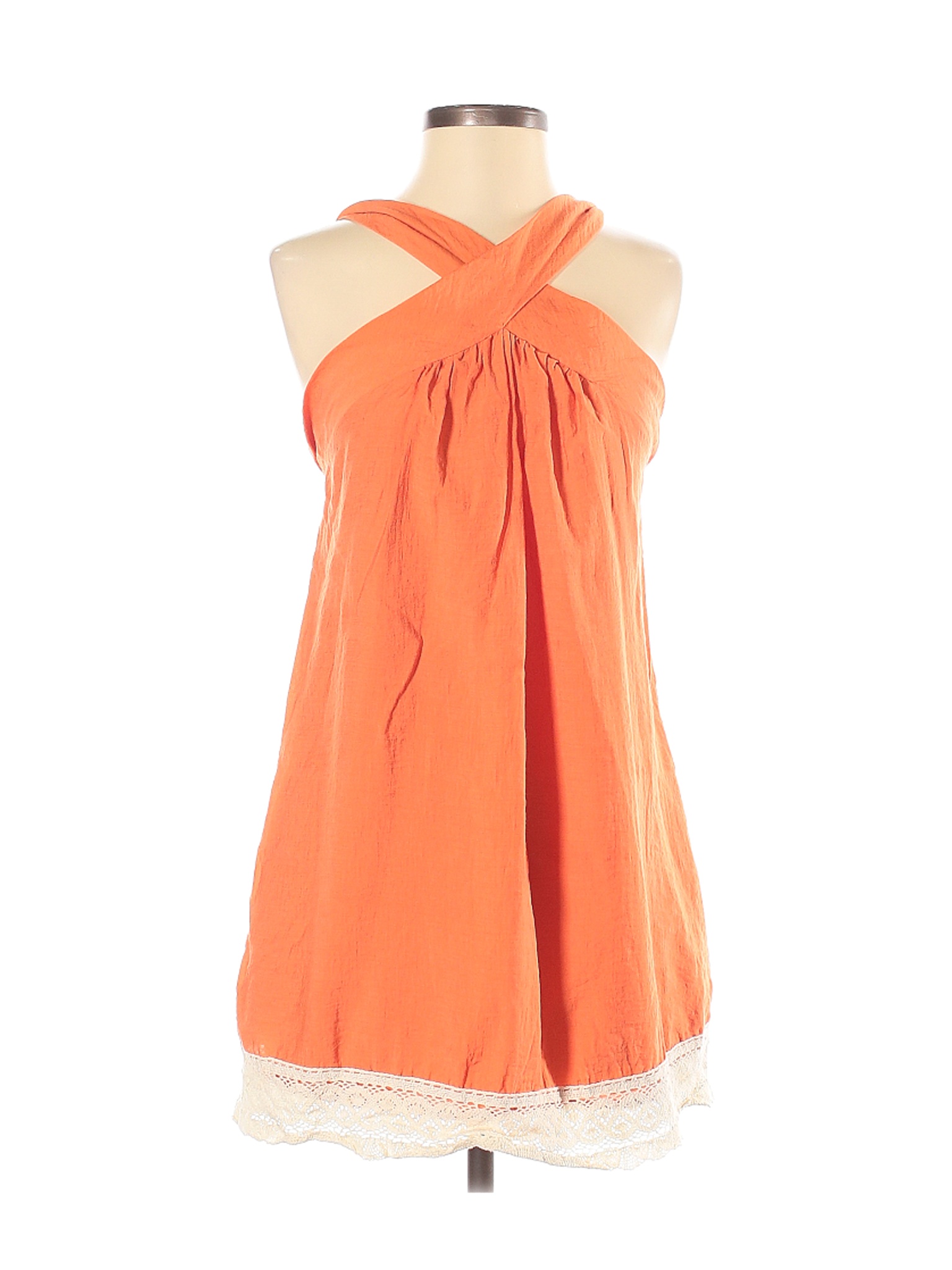 BCBGMAXAZRIA Solid Orange Casual Dress Size XXS - 71% off | thredUP