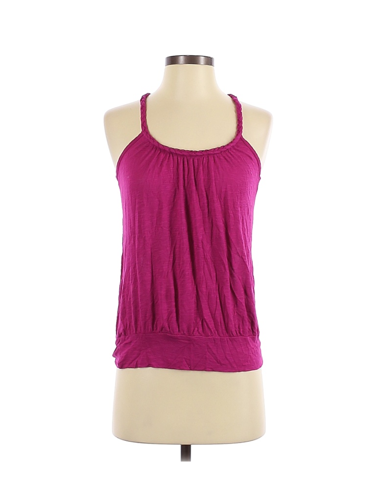 Poetry 100% Rayon Solid Pink Sleeveless Top Size S - 81% off | thredUP
