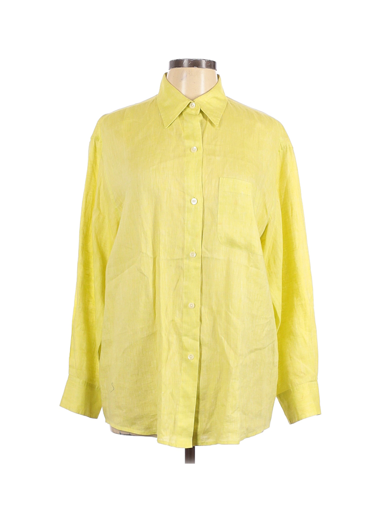 yellow button up shirt long sleeve