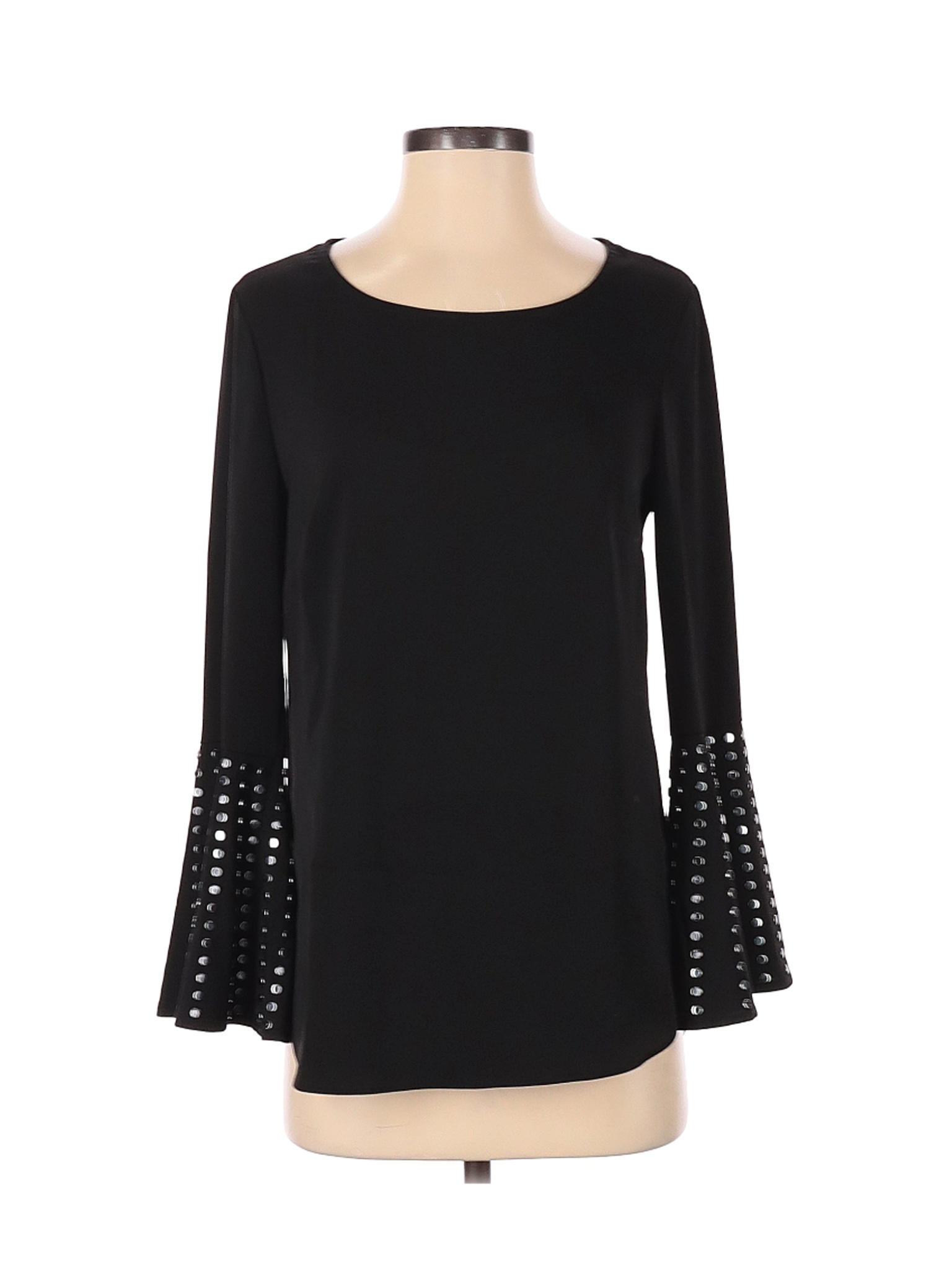 Carre Noir Women Black Long Sleeve Blouse XS | eBay