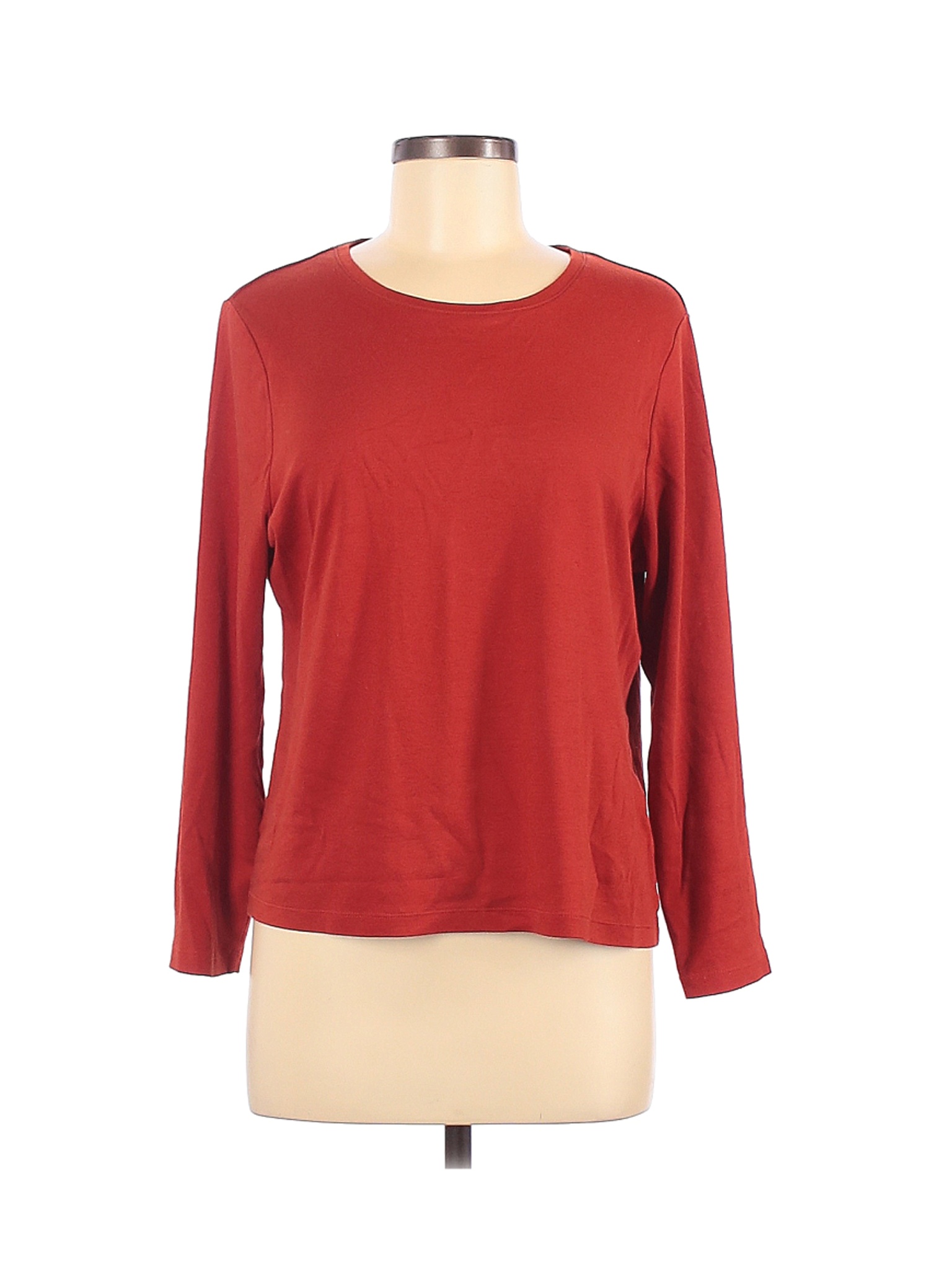 Studio Works Women Red Long Sleeve T-Shirt L Petites | eBay