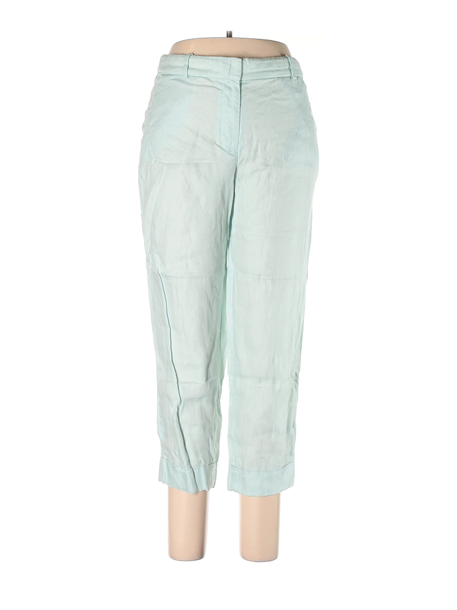 J.Crew Women Green Linen Pants 8 | eBay