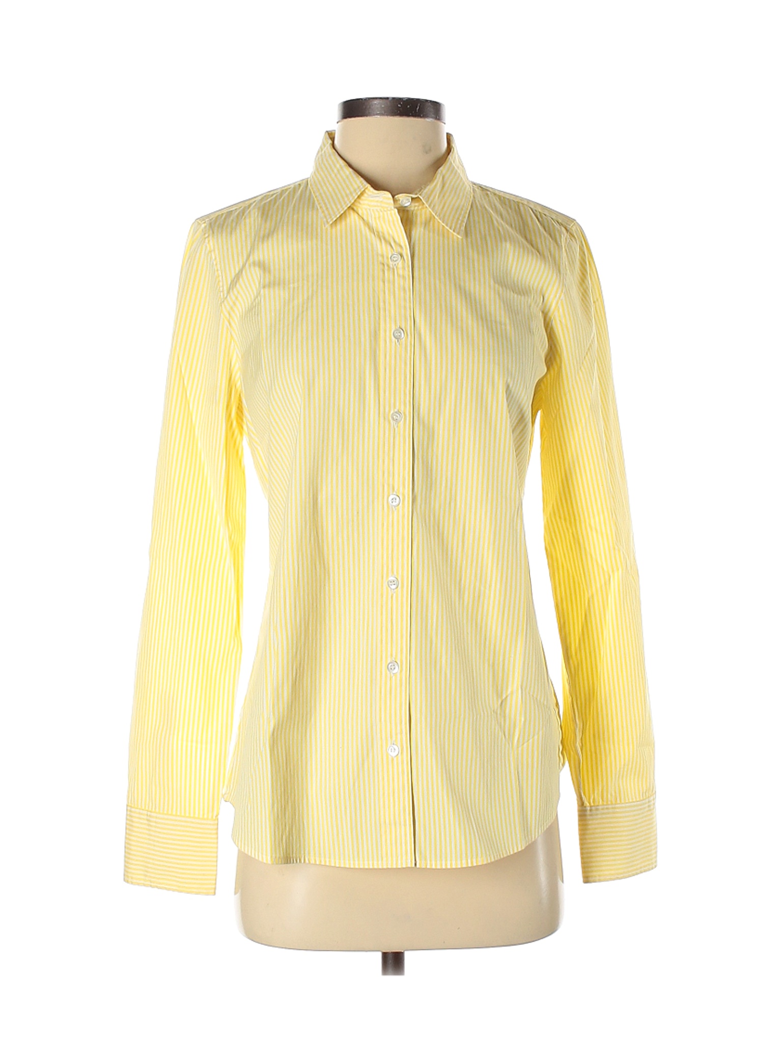 Haberdashery for J.Crew Women Yellow Long Sleeve Button-Down Shirt S | eBay