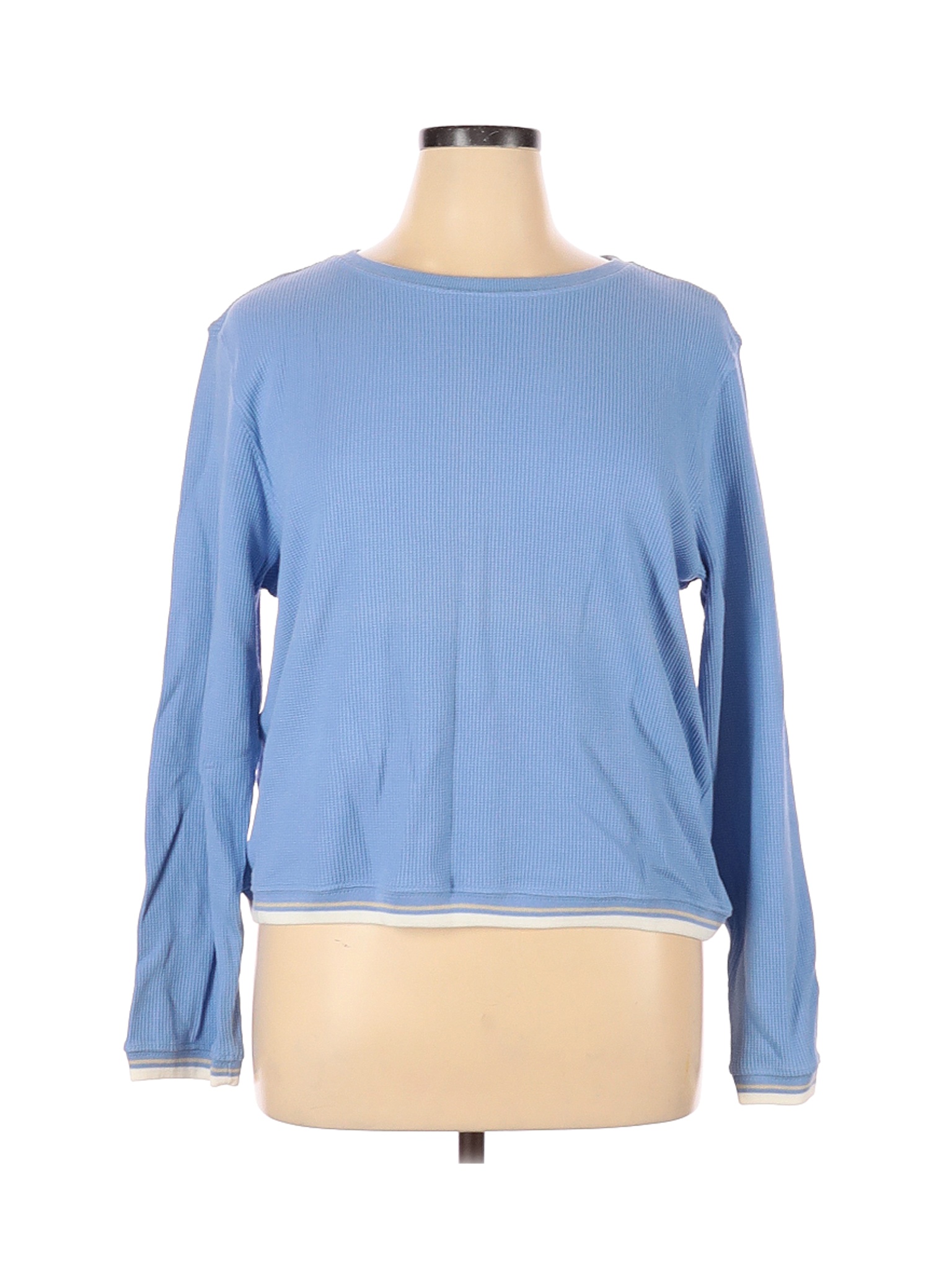 Liz Claiborne Women Blue Thermal Top XL | eBay