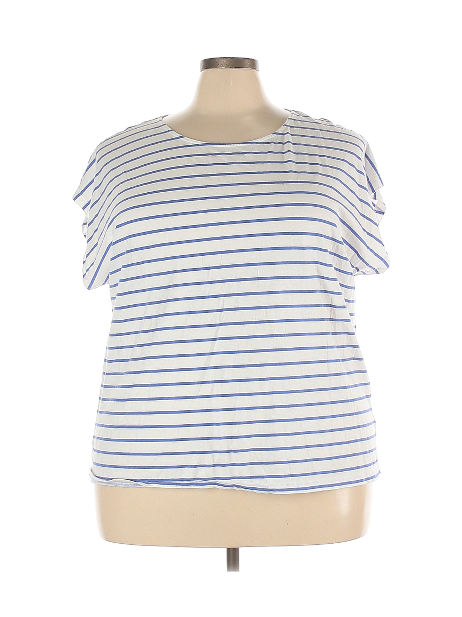 Lands' End Women White Short Sleeve T-Shirt 3X Plus | eBay