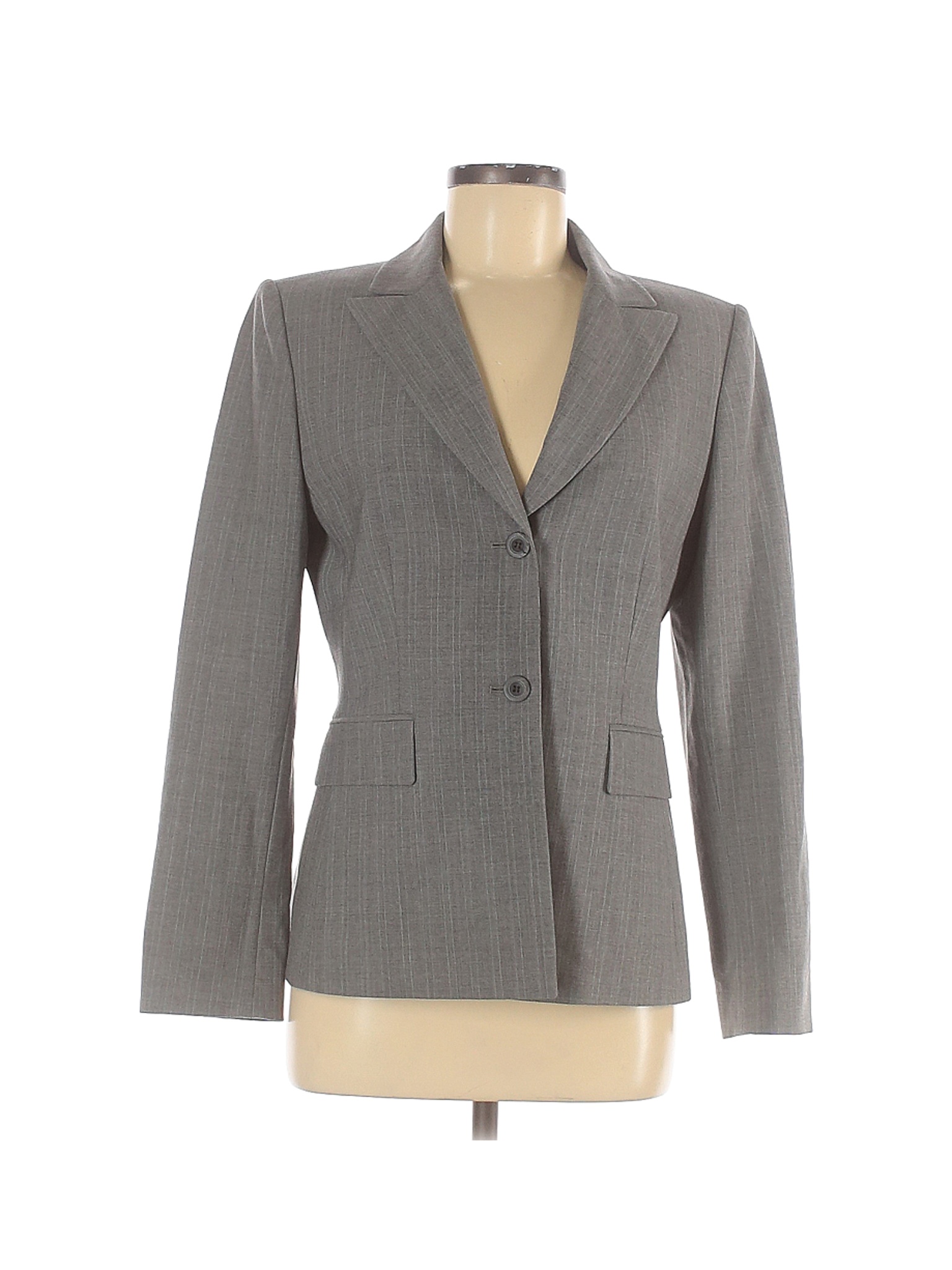 Saks Fifth Avenue Women Gray Wool Blazer 6 | eBay