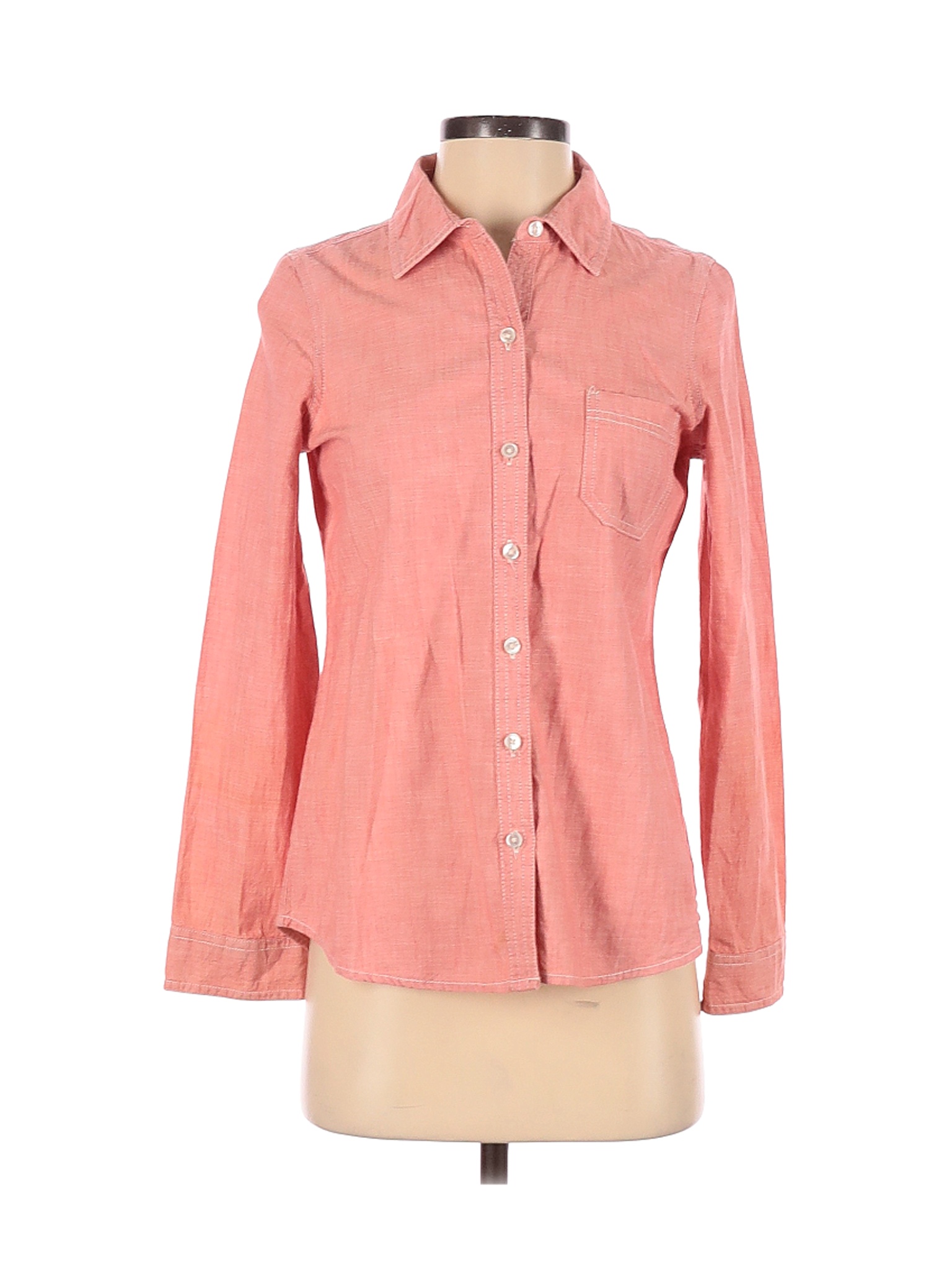 Old Navy Women Pink Long Sleeve Button-Down Shirt XS | eBay