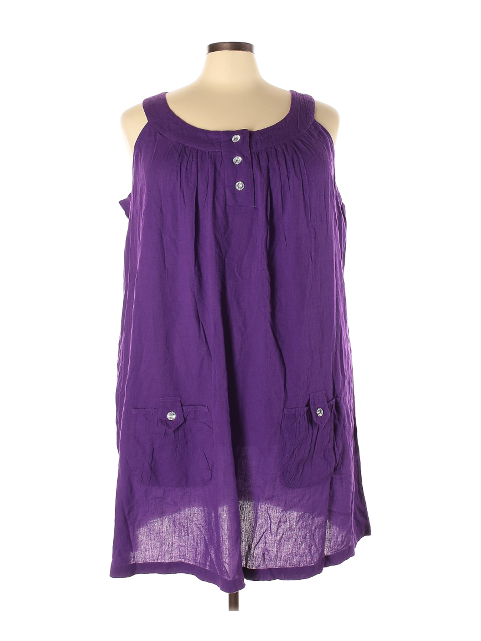 Catherines Women Purple Casual Dress 4X Plus | eBay