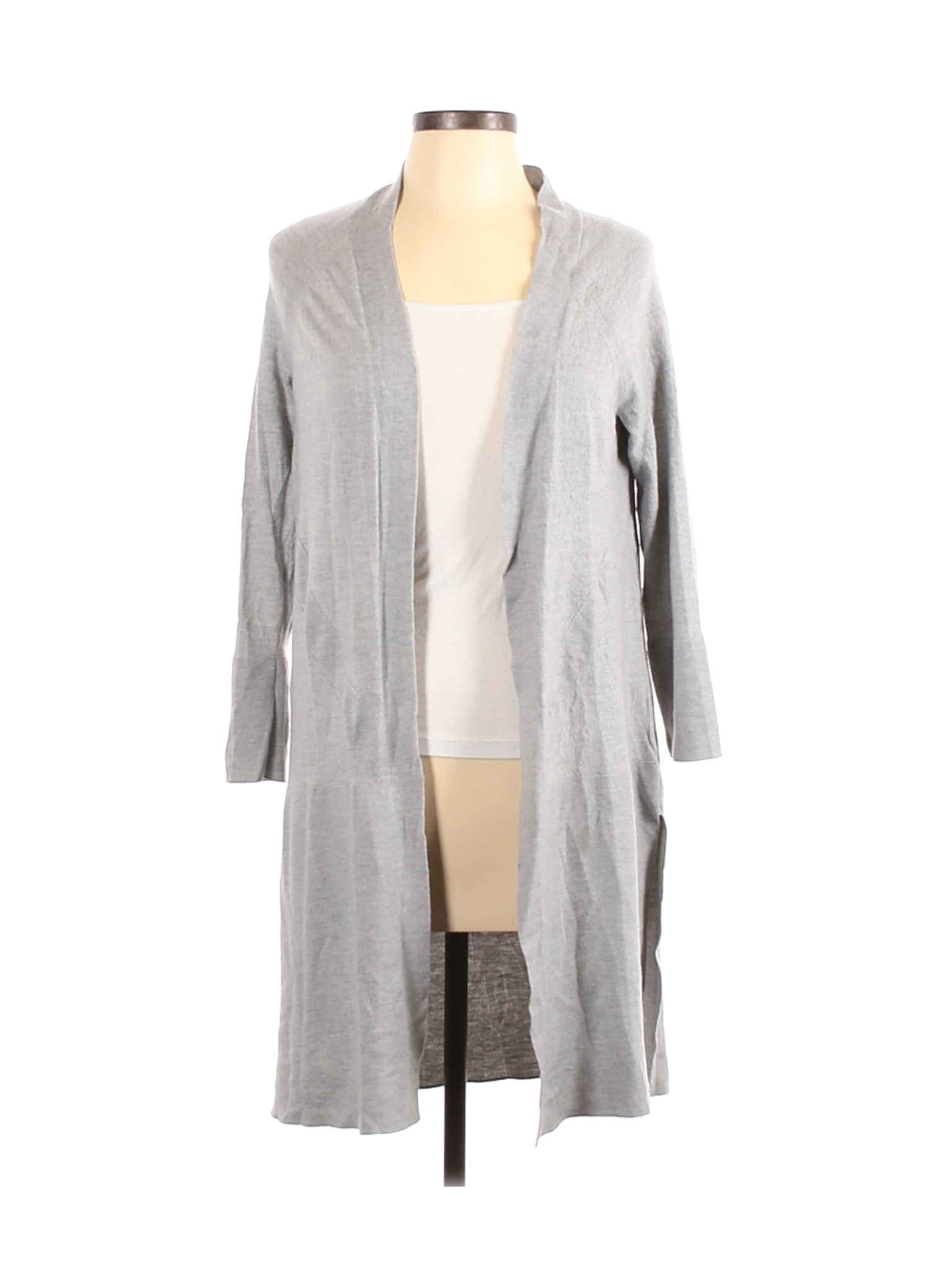 Talbots Women Gray Wool Cardigan L | eBay