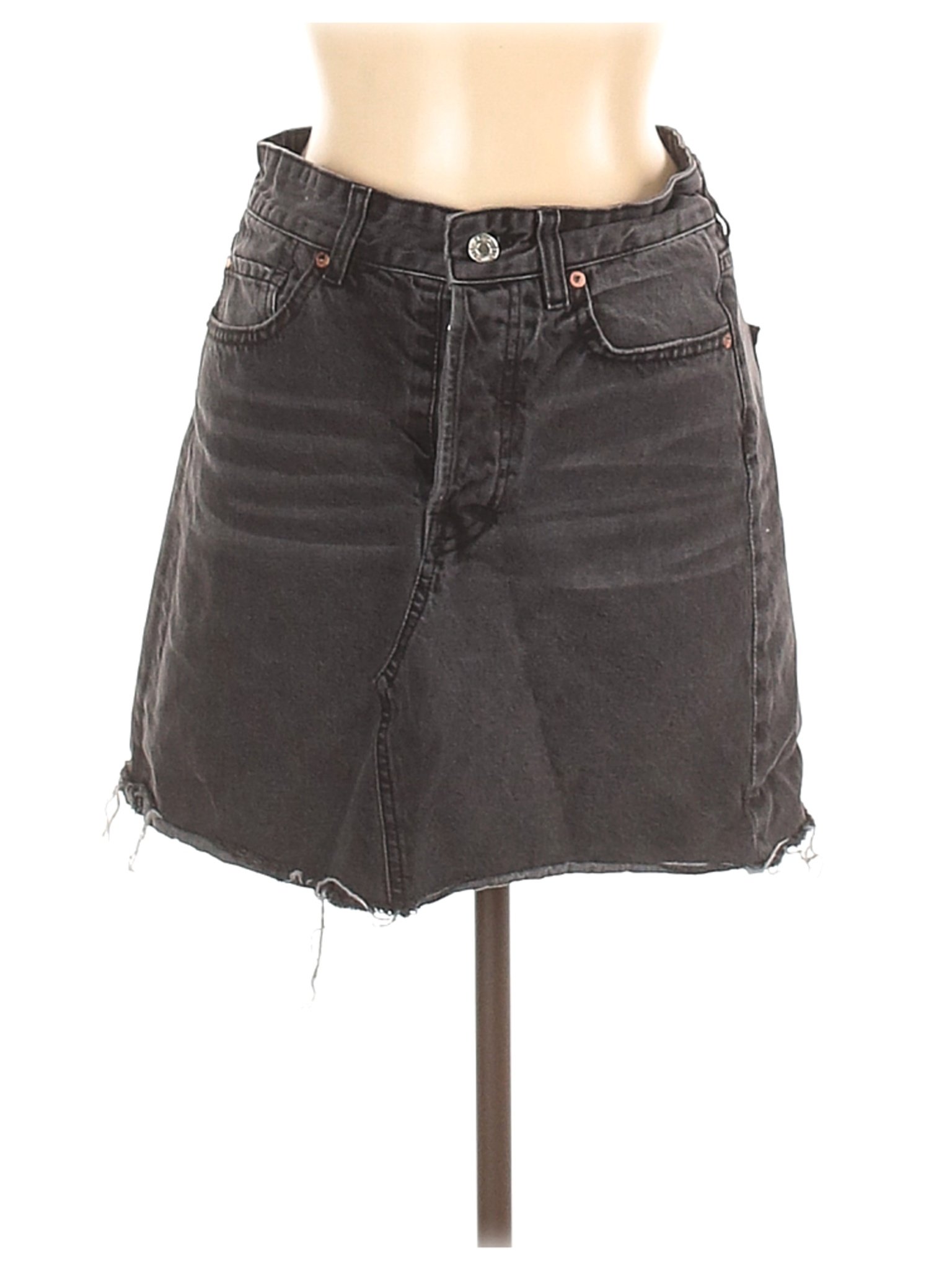 Download &Denim by H&M Women Gray Denim Skirt 6 | eBay