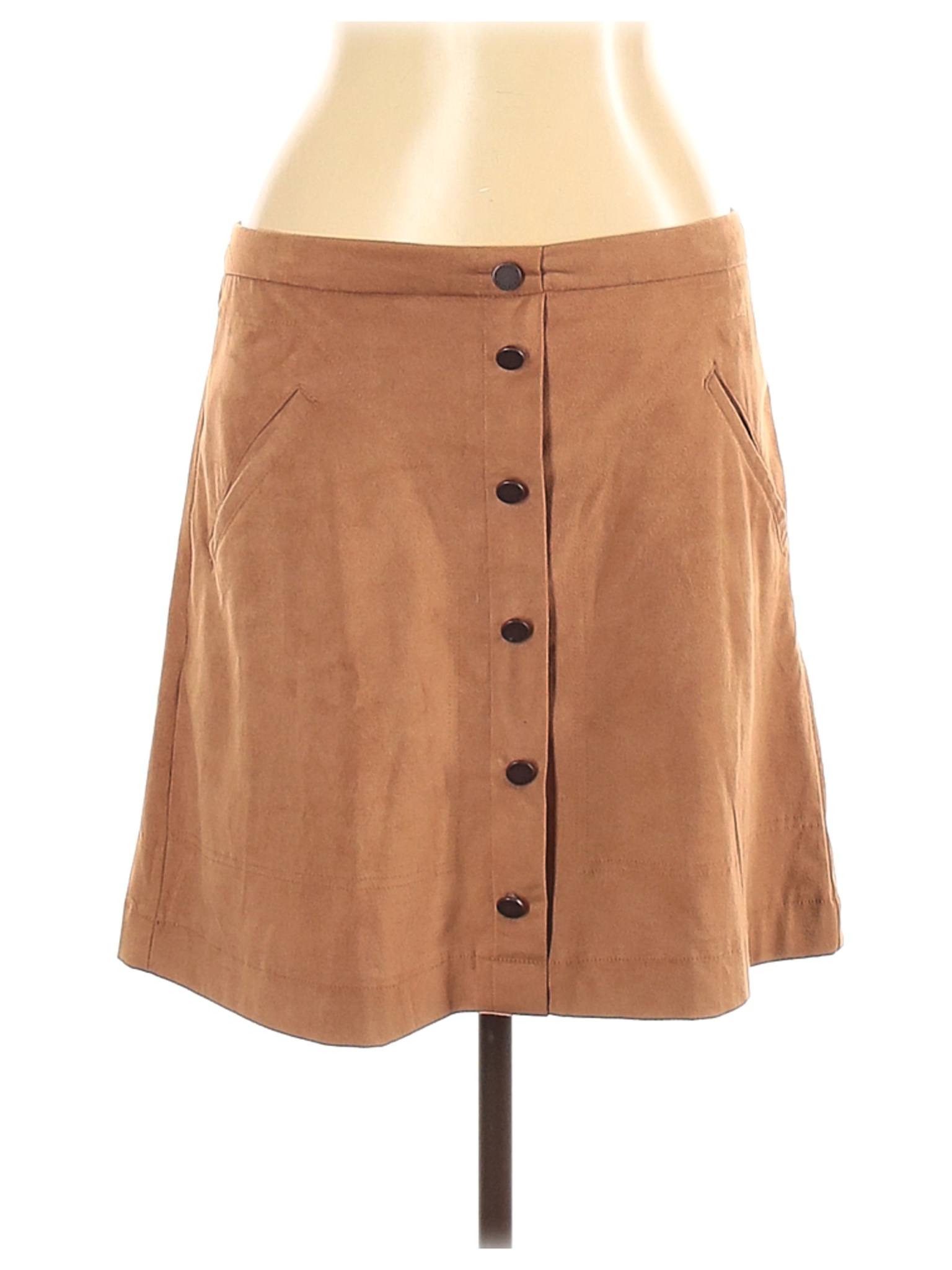 Jolt Women Brown Faux Leather Skirt 13 | eBay