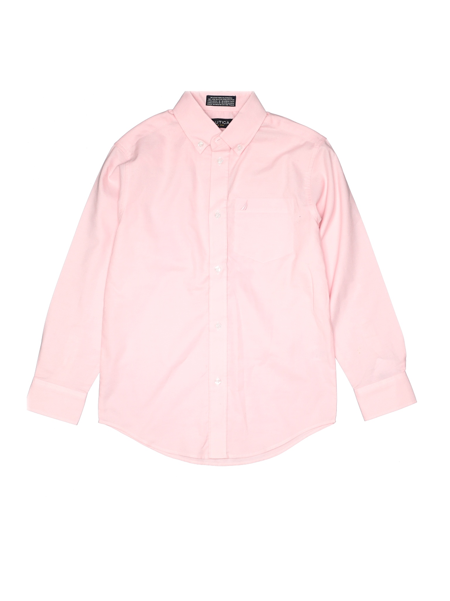 NWT Nautica Boys Pink Long Sleeve Button-Down Shirt 10 | eBay
