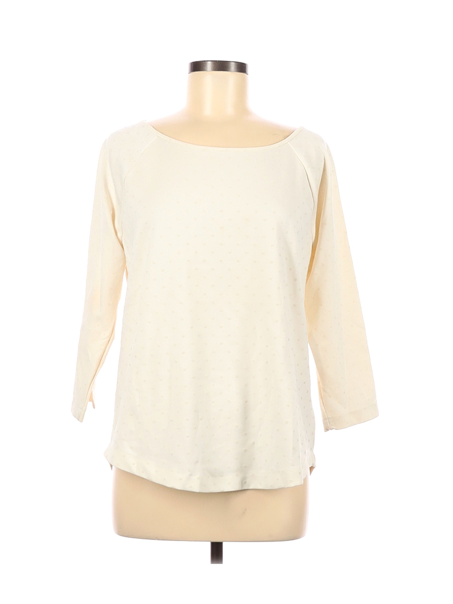Gap Outlet Women Ivory 3/4 Sleeve Top L | eBay