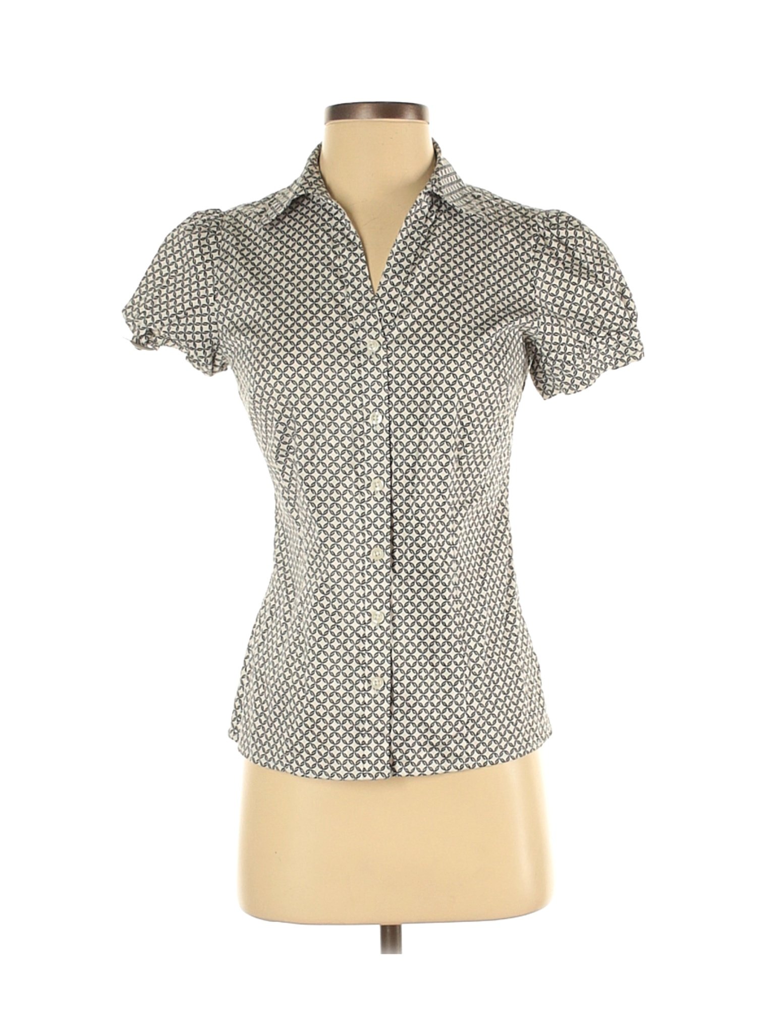 Apt. 9 Women Black Short Sleeve Button-Down Shirt S | eBay