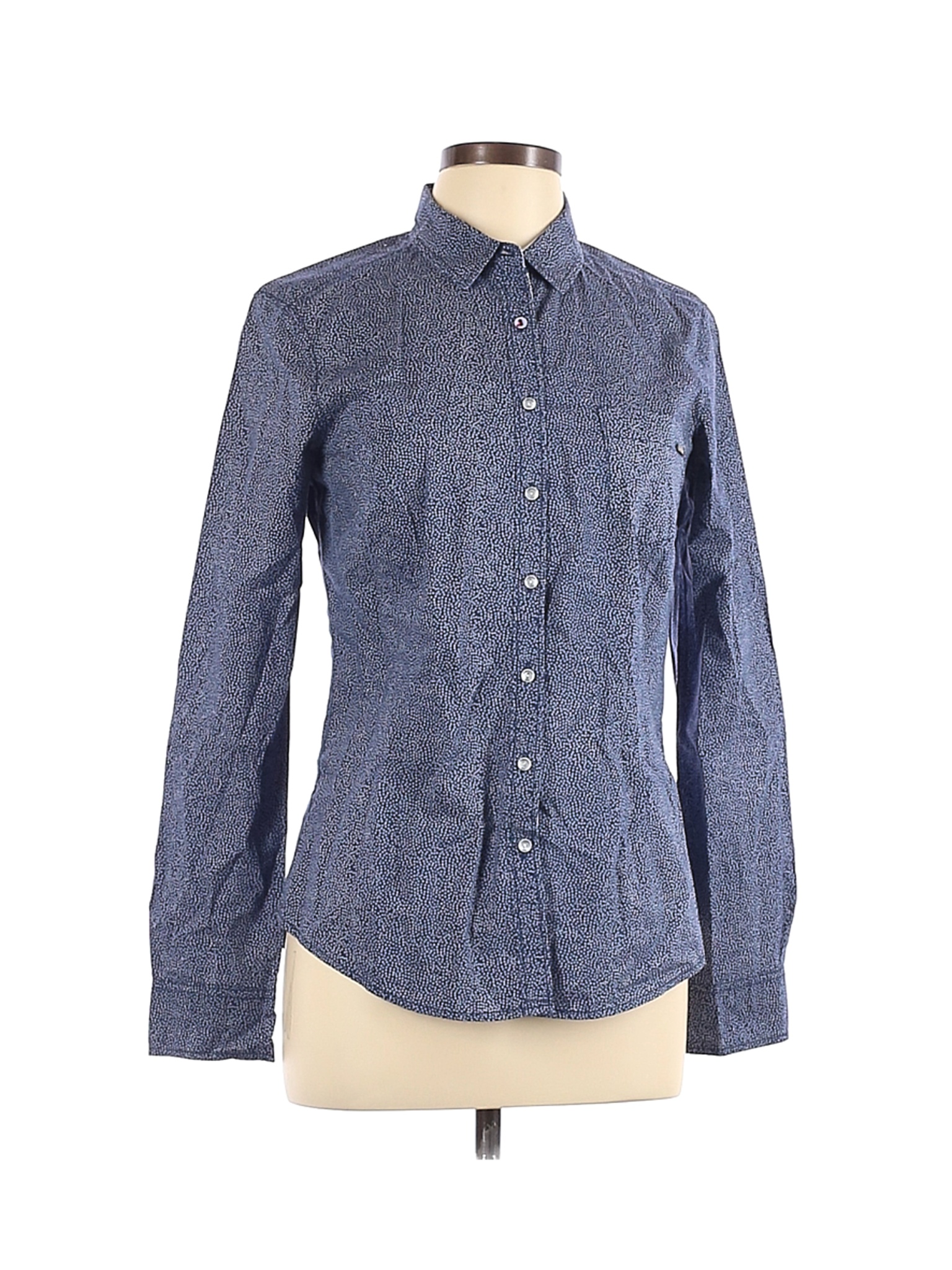 Assorted Brands Women Blue Long Sleeve Button-Down Shirt L | eBay