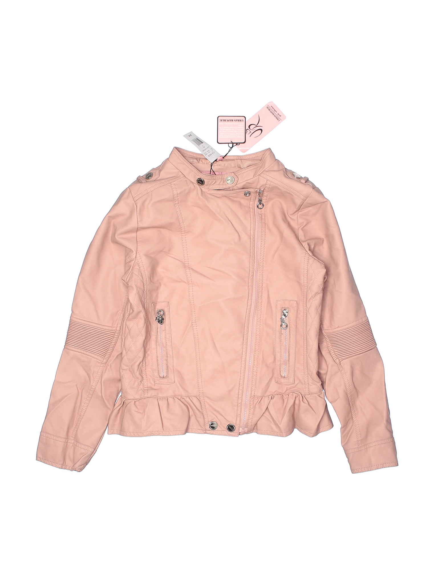 NWT Urban Republic Girls Pink Faux Leather Jacket 16 | eBay
