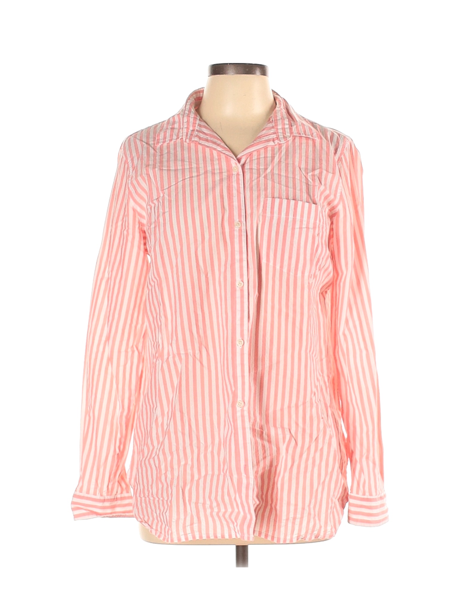 Old Navy Women Pink Long Sleeve Button-Down Shirt L | eBay