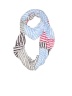 Assorted Brands 100% Viscose Stripes Blue Scarf One size - photo 1