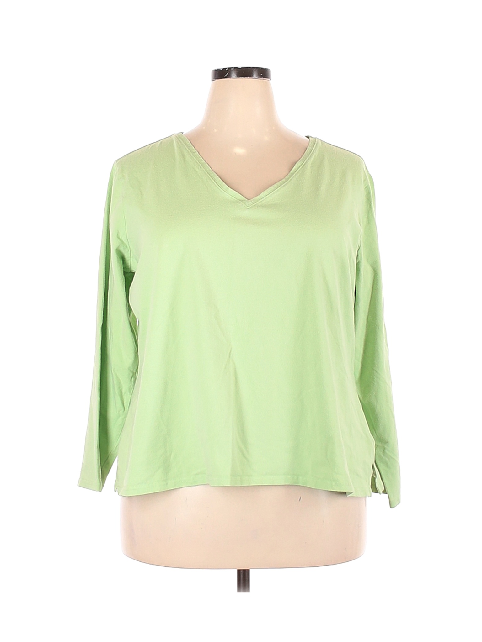 Denim & Co Women Green 3/4 Sleeve T-Shirt 2X Plus | eBay