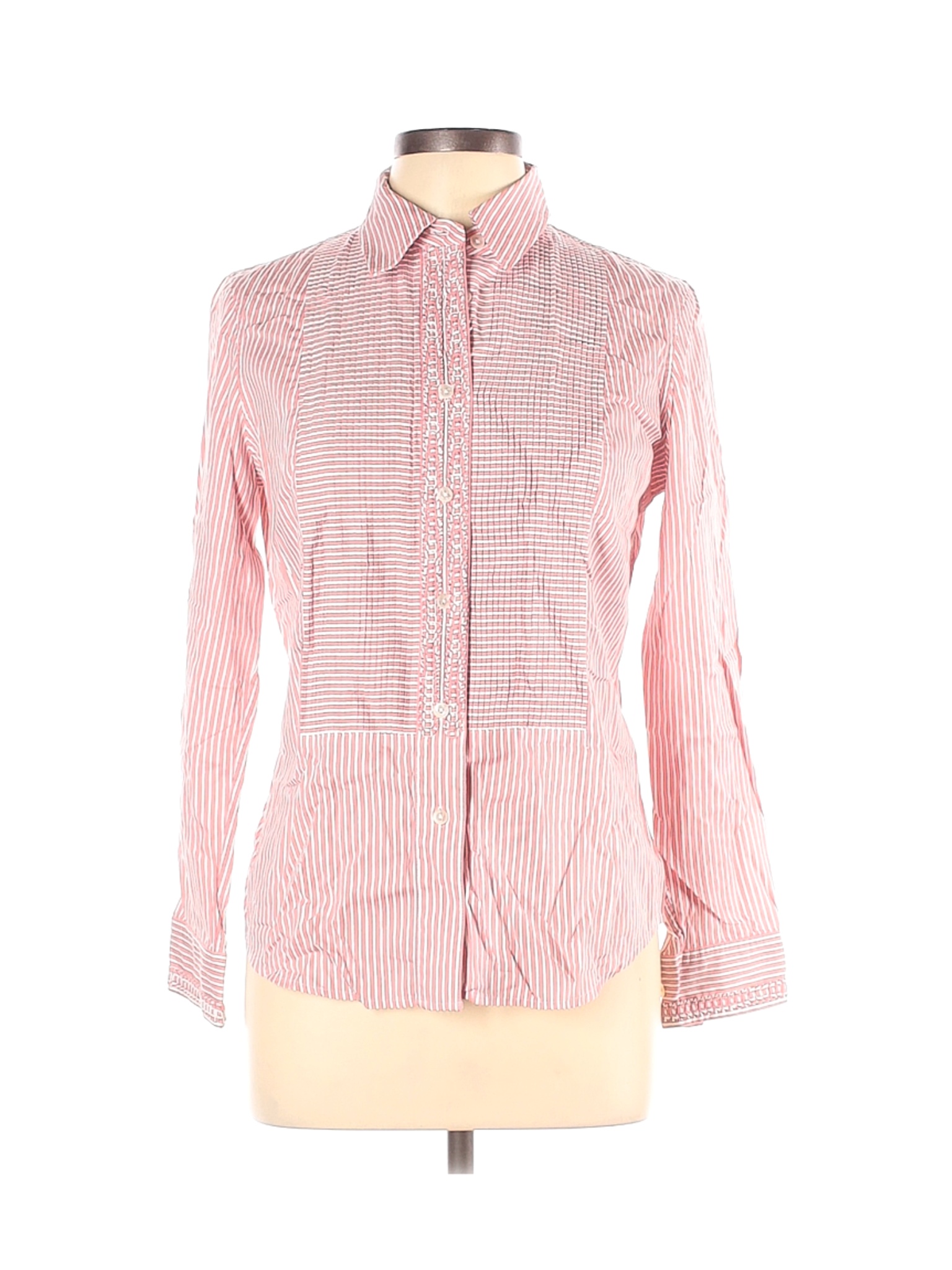 Jones New York Signature Women Pink Long Sleeve Blouse M | eBay