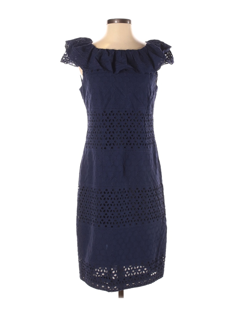 Karl Lagerfeld Paris 100% Cotton Blue Casual Dress Size 4 - 59% off ...