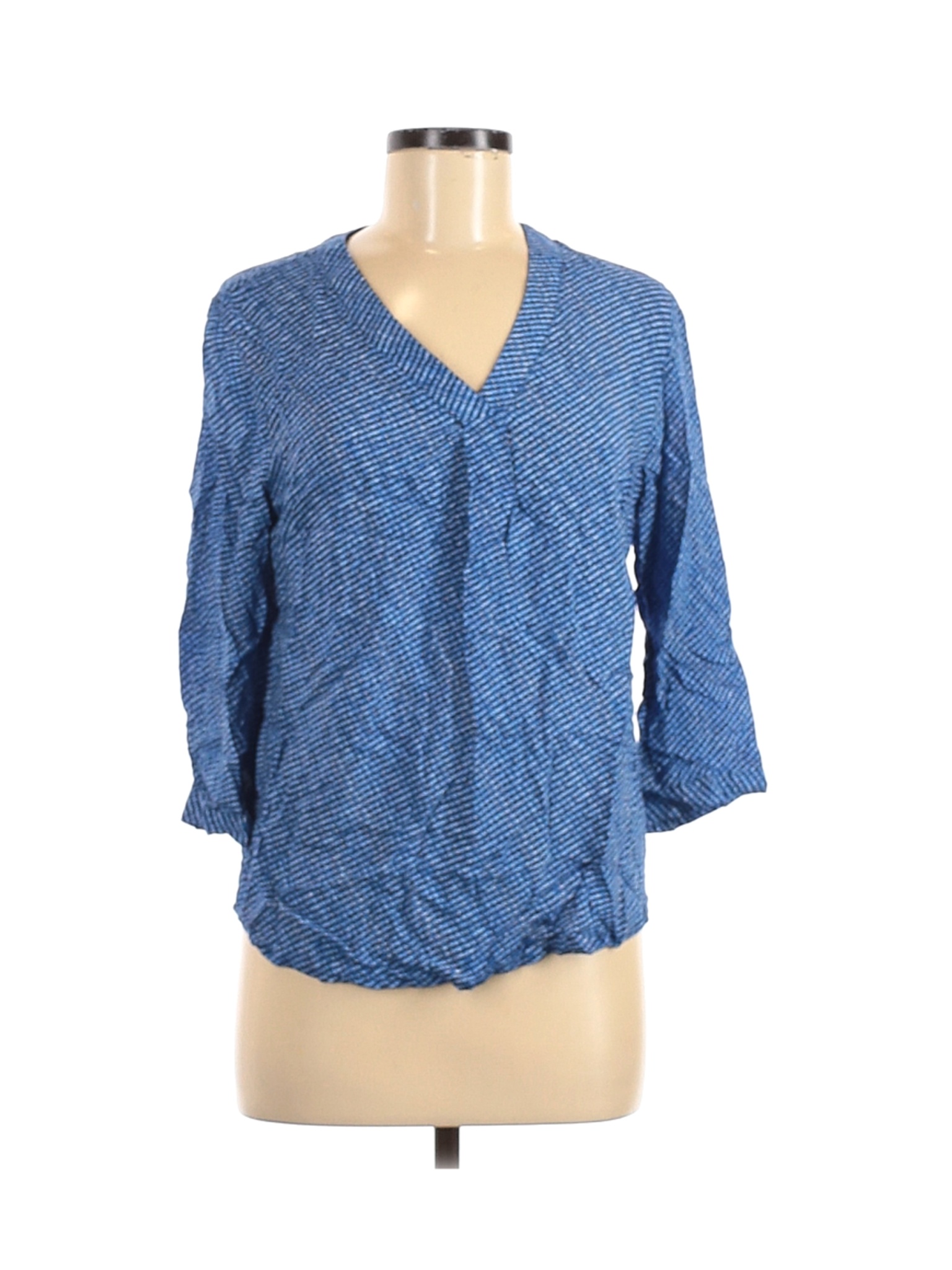 Anne Carson Women Blue Long Sleeve Blouse M | eBay