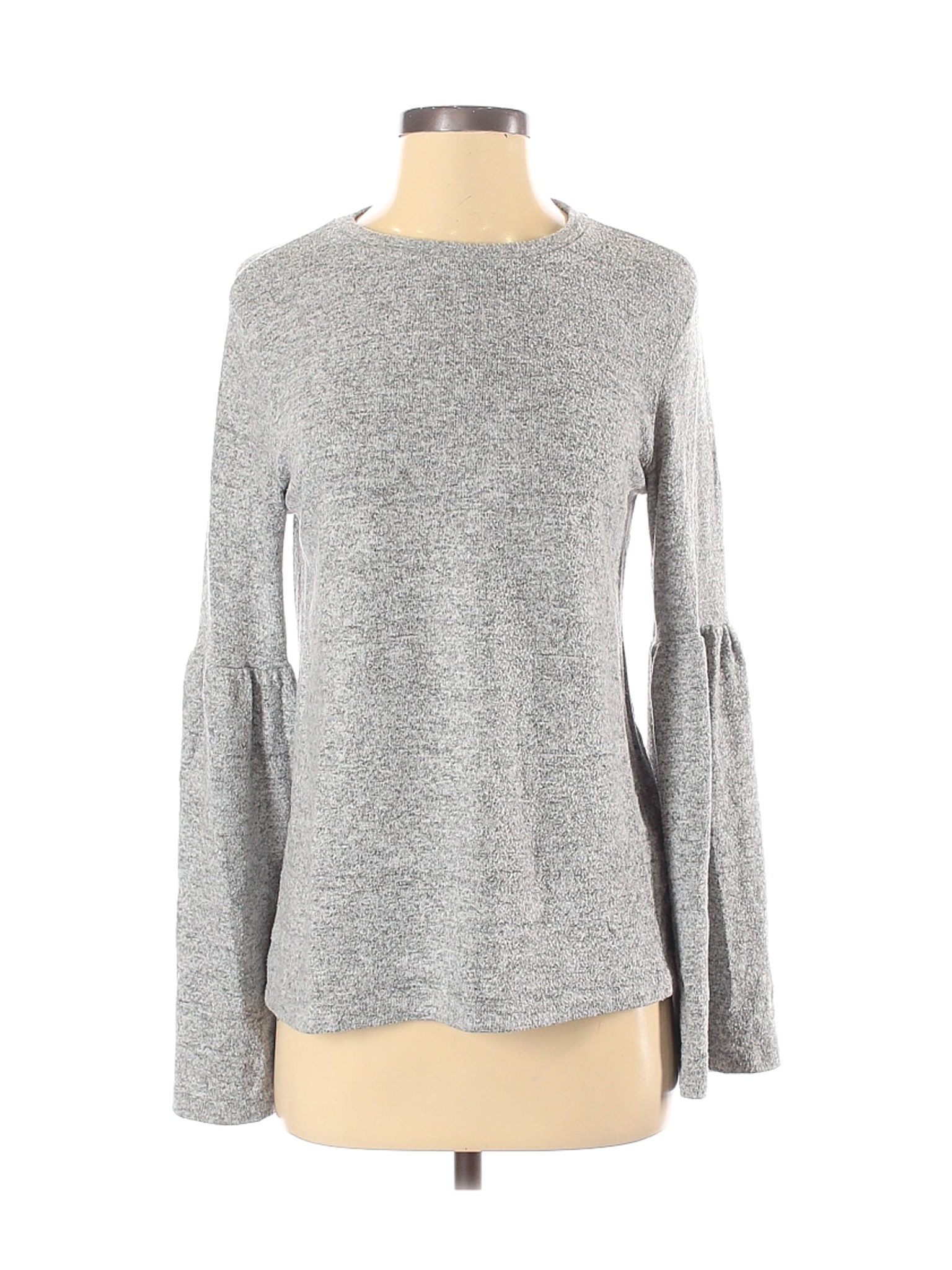 Trafaluc by Zara Women Gray Long Sleeve Top S | eBay