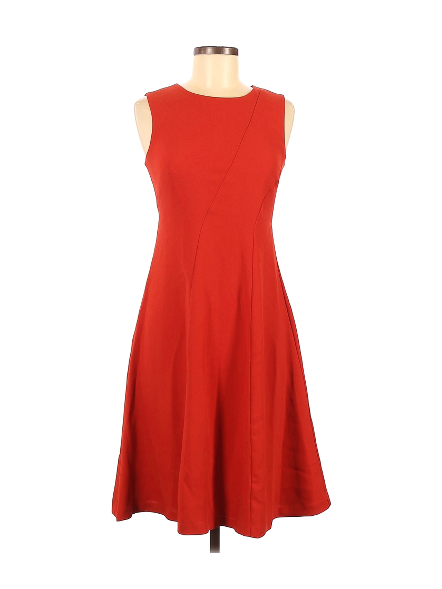 Ann Taylor Women Orange Casual Dress 2 | eBay