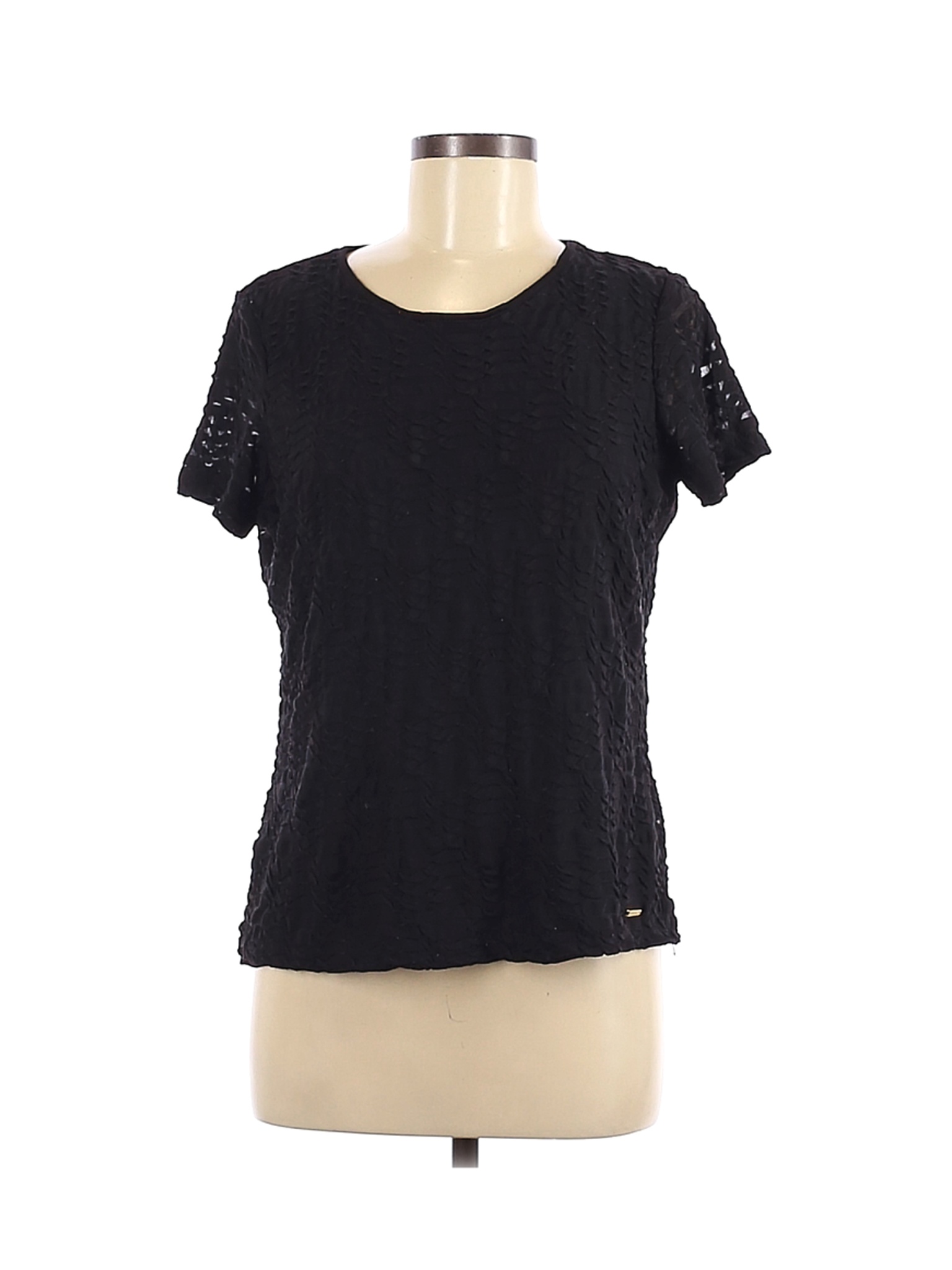 Calvin Klein Women Black Short Sleeve Top M | eBay