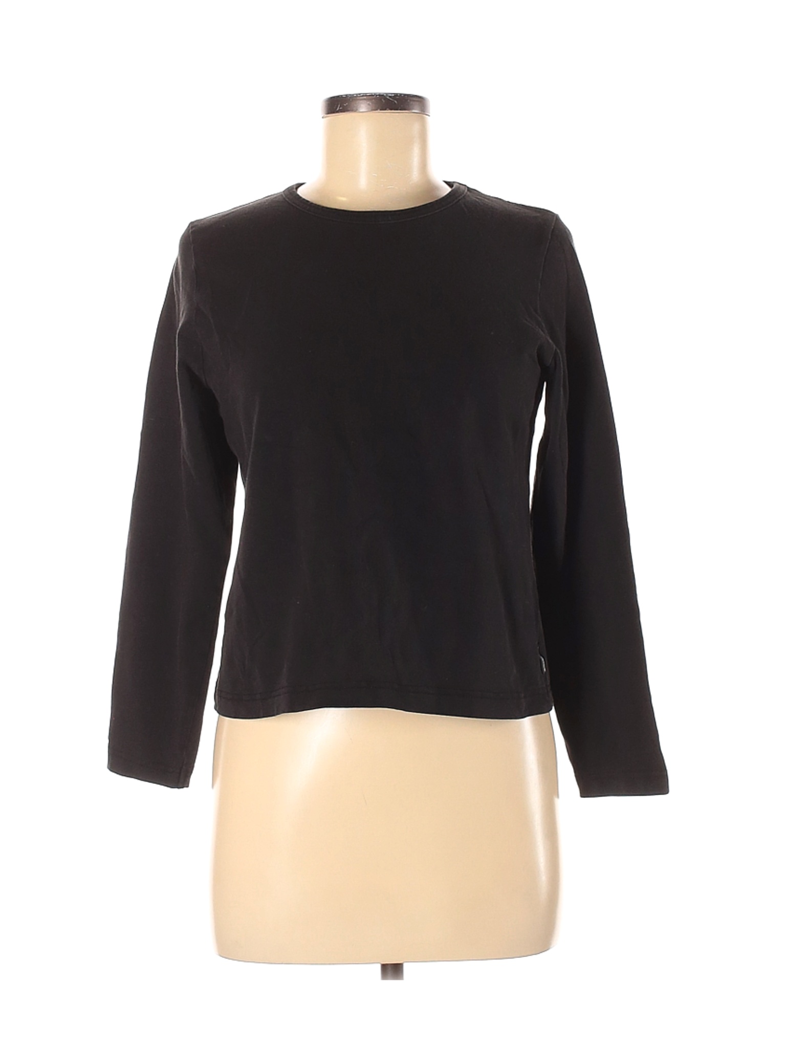 Woolrich Women Black 3/4 Sleeve T-Shirt M Petites | eBay
