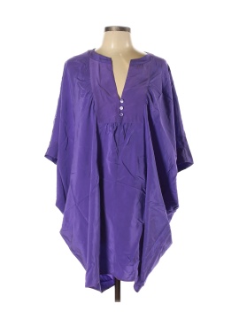 BCBGMAXAZRIA Short Sleeve Silk Top