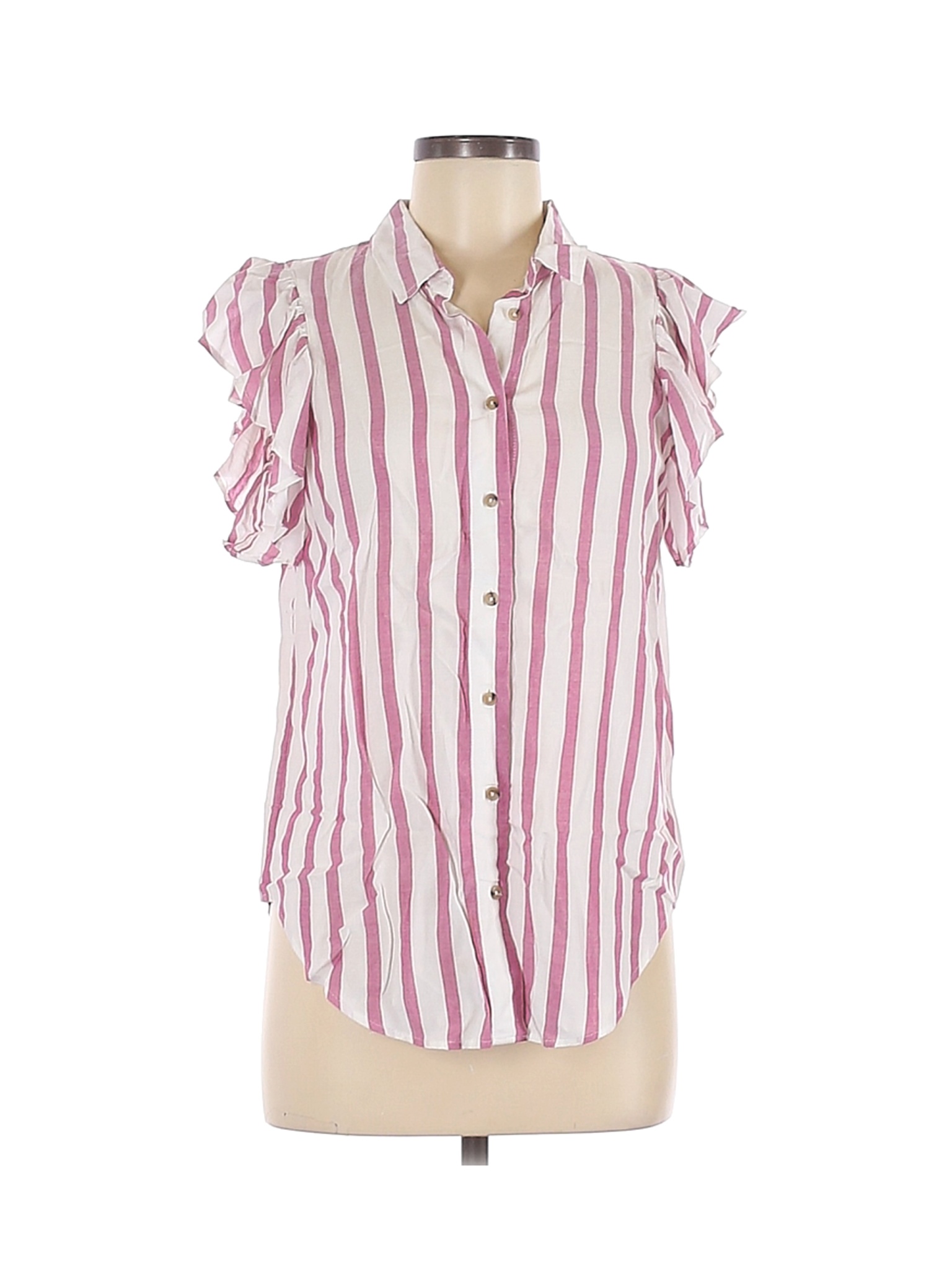 Maeve Women Pink Short Sleeve Blouse XS | eBay