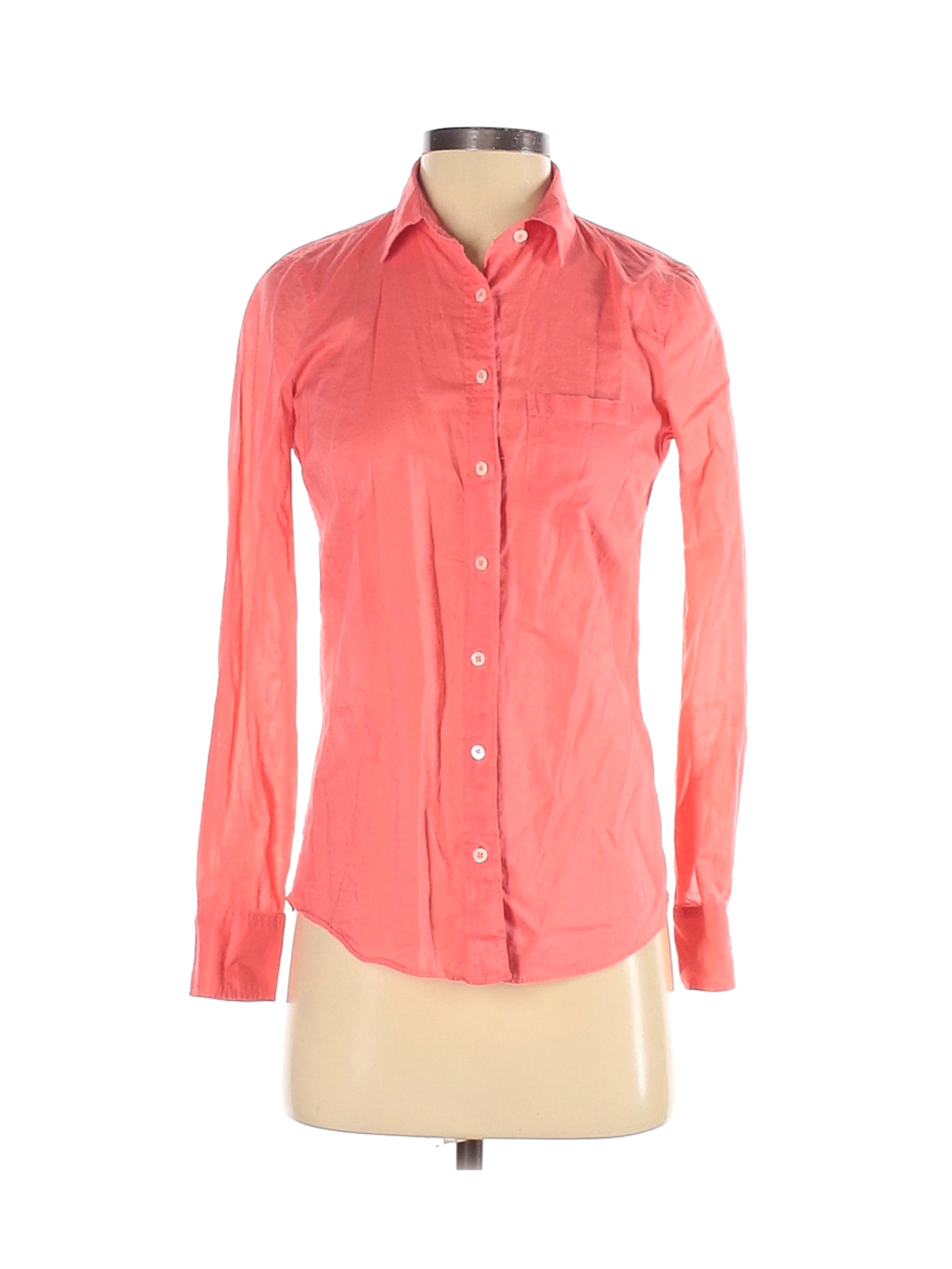 J.Crew Women Pink Long Sleeve Button-Down Shirt 00 | eBay