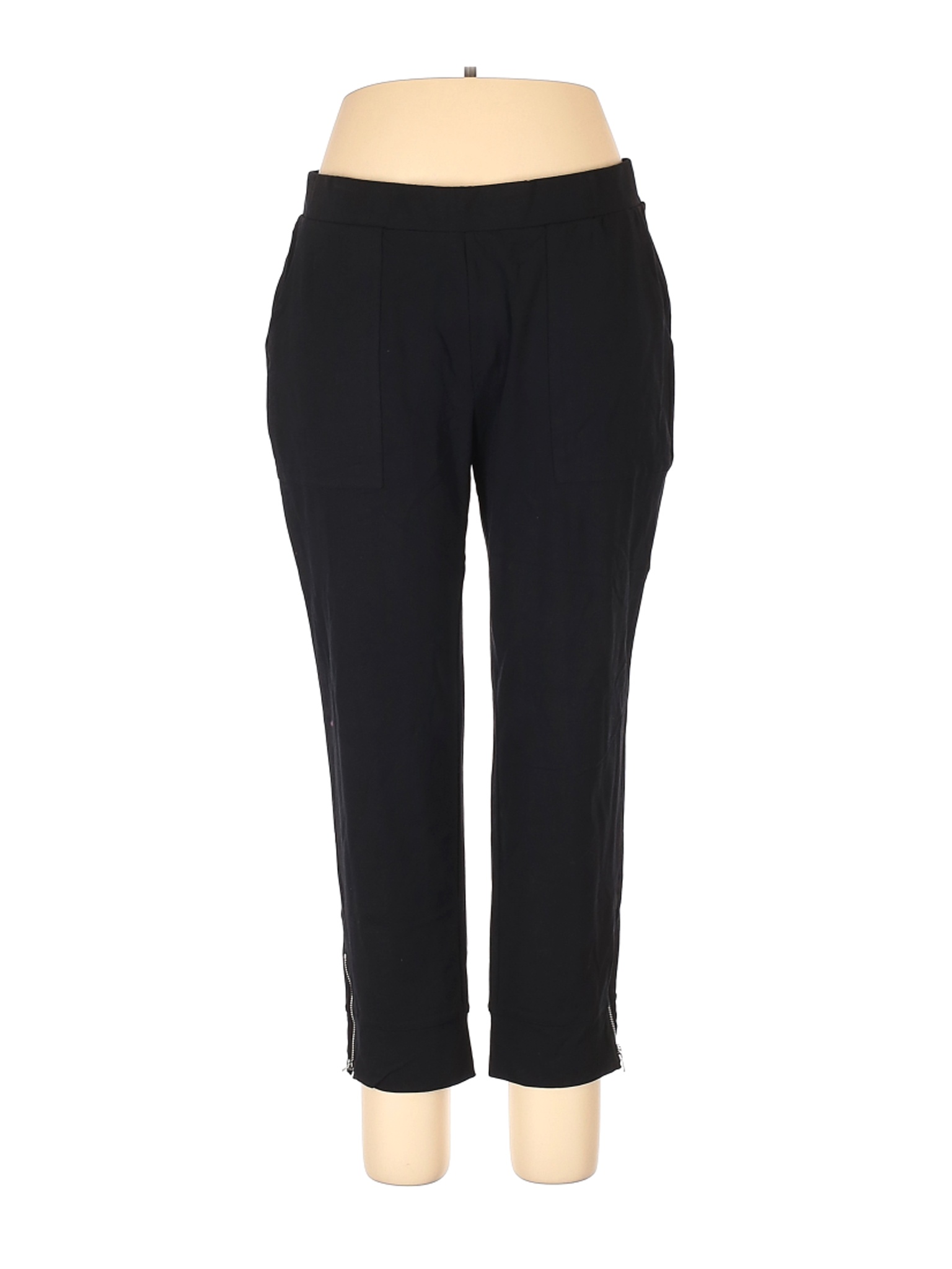 Susan Graver Women Black Casual Pants L Petites | eBay