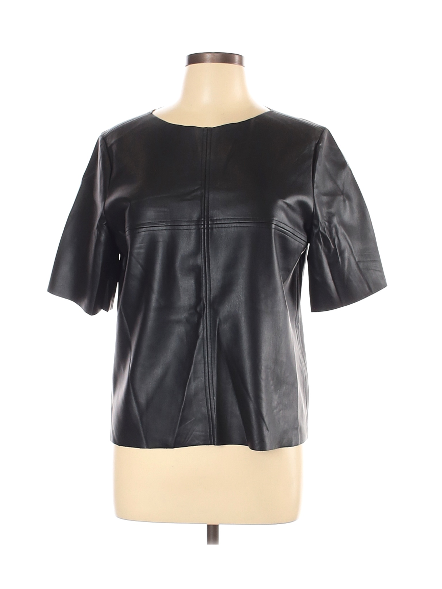 h&m leather top