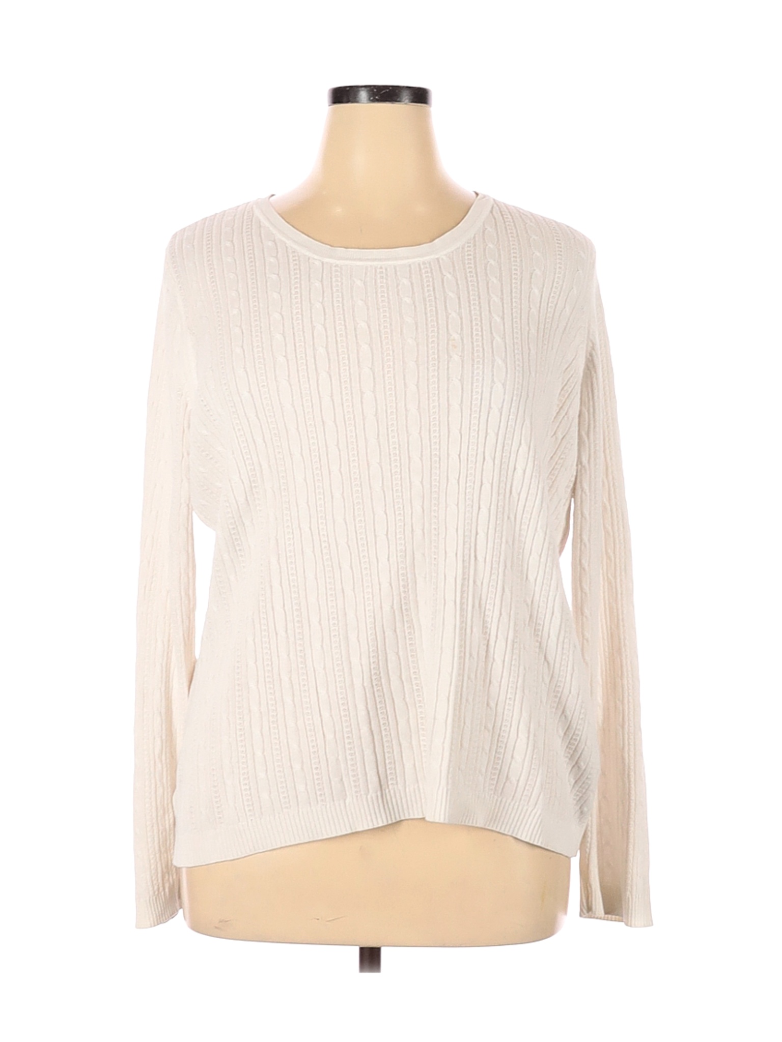 Croft & Barrow Women White Pullover Sweater 1X Plus | eBay