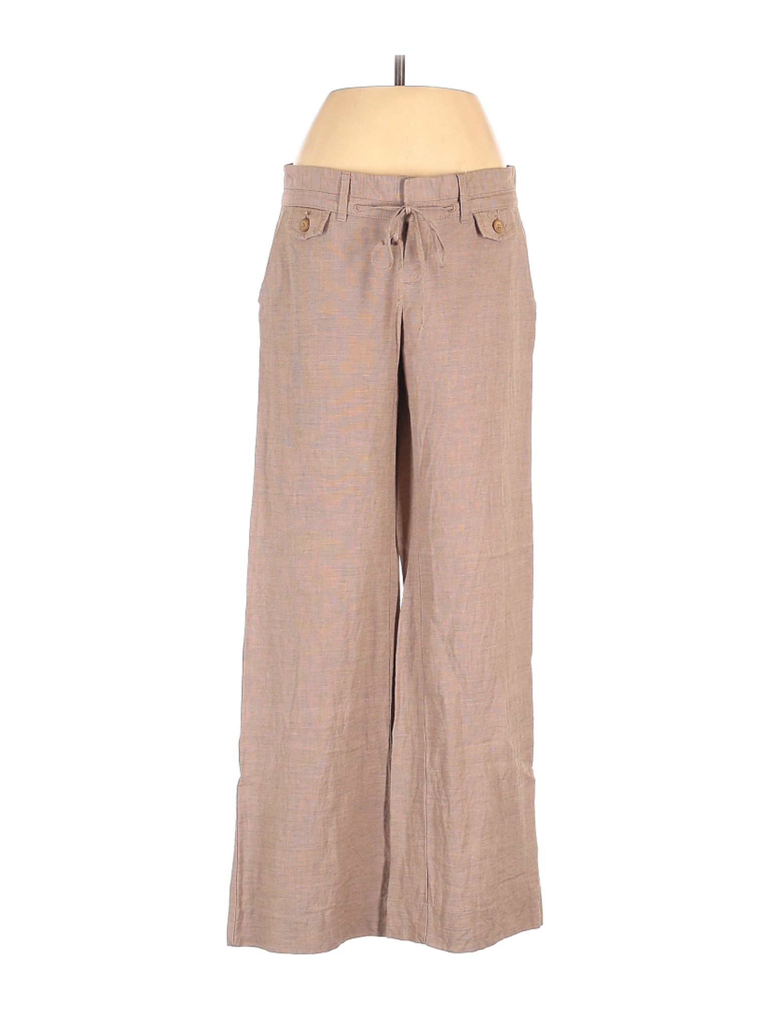 Gap Women Brown Linen Pants 0 Petites | eBay