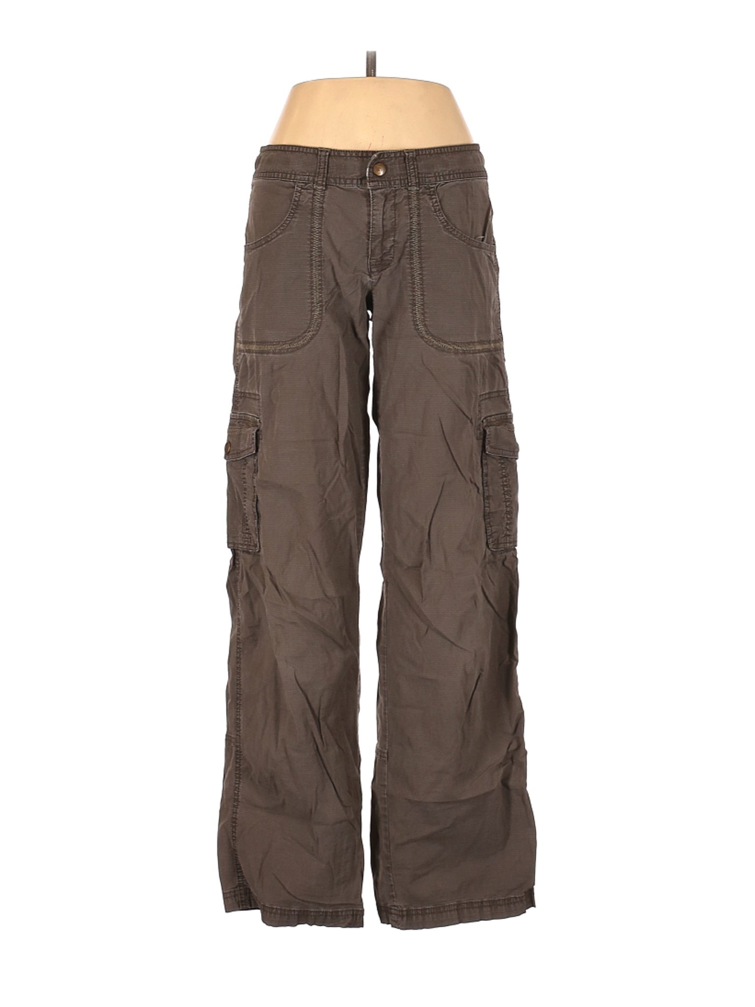 green low rise cargo pants