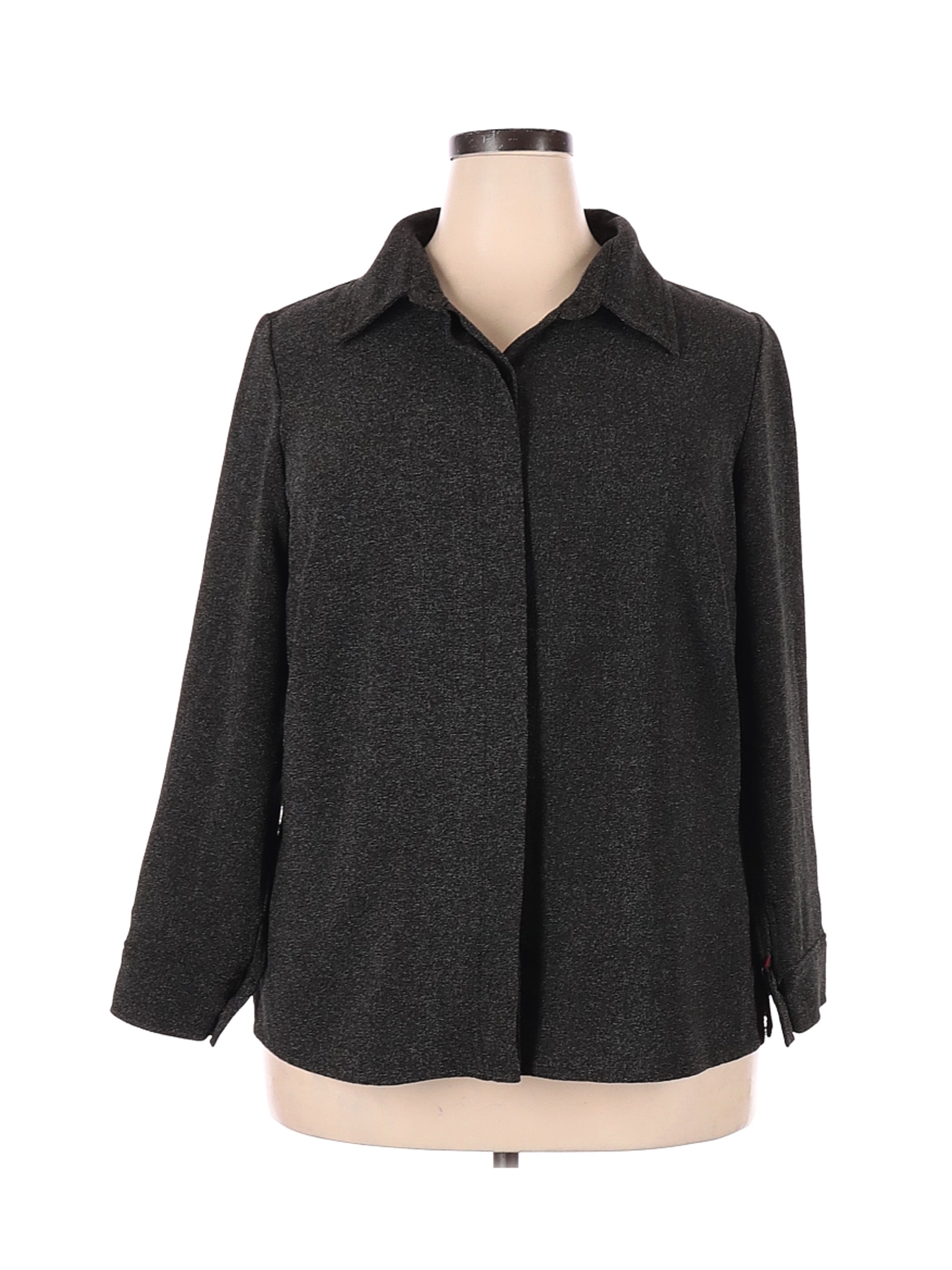 Soft by Avenue Women Black Long Sleeve Blouse 18 Plus | eBay