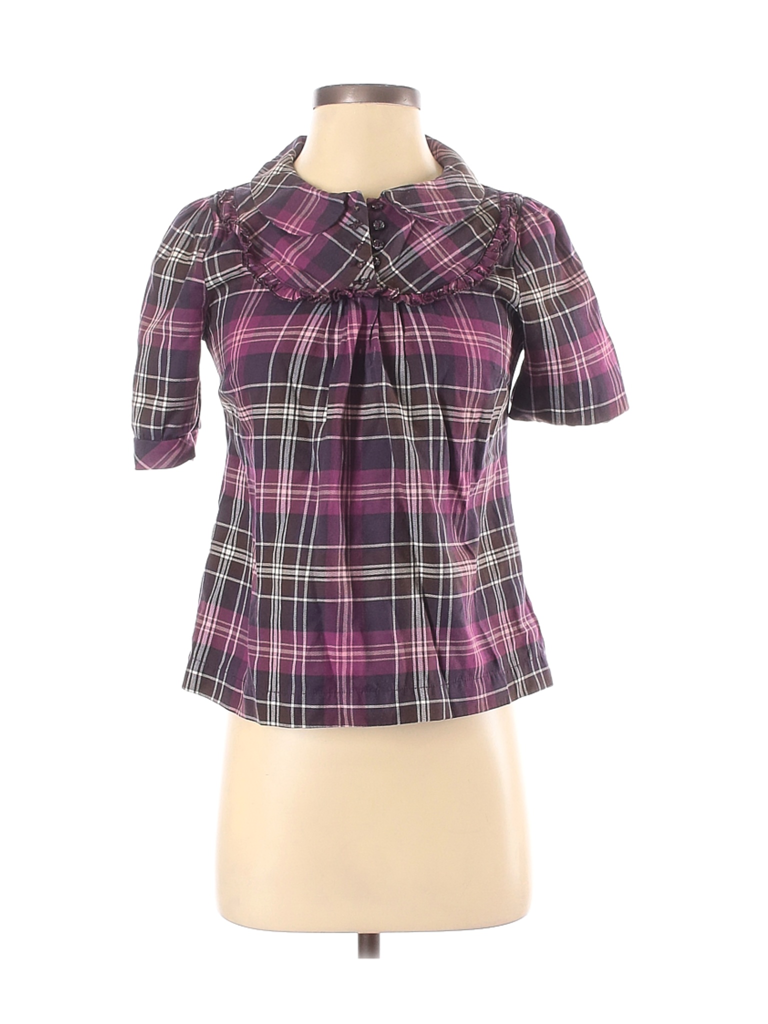 Divided by H&M Women Purple Short Sleeve Blouse 4 | eBay