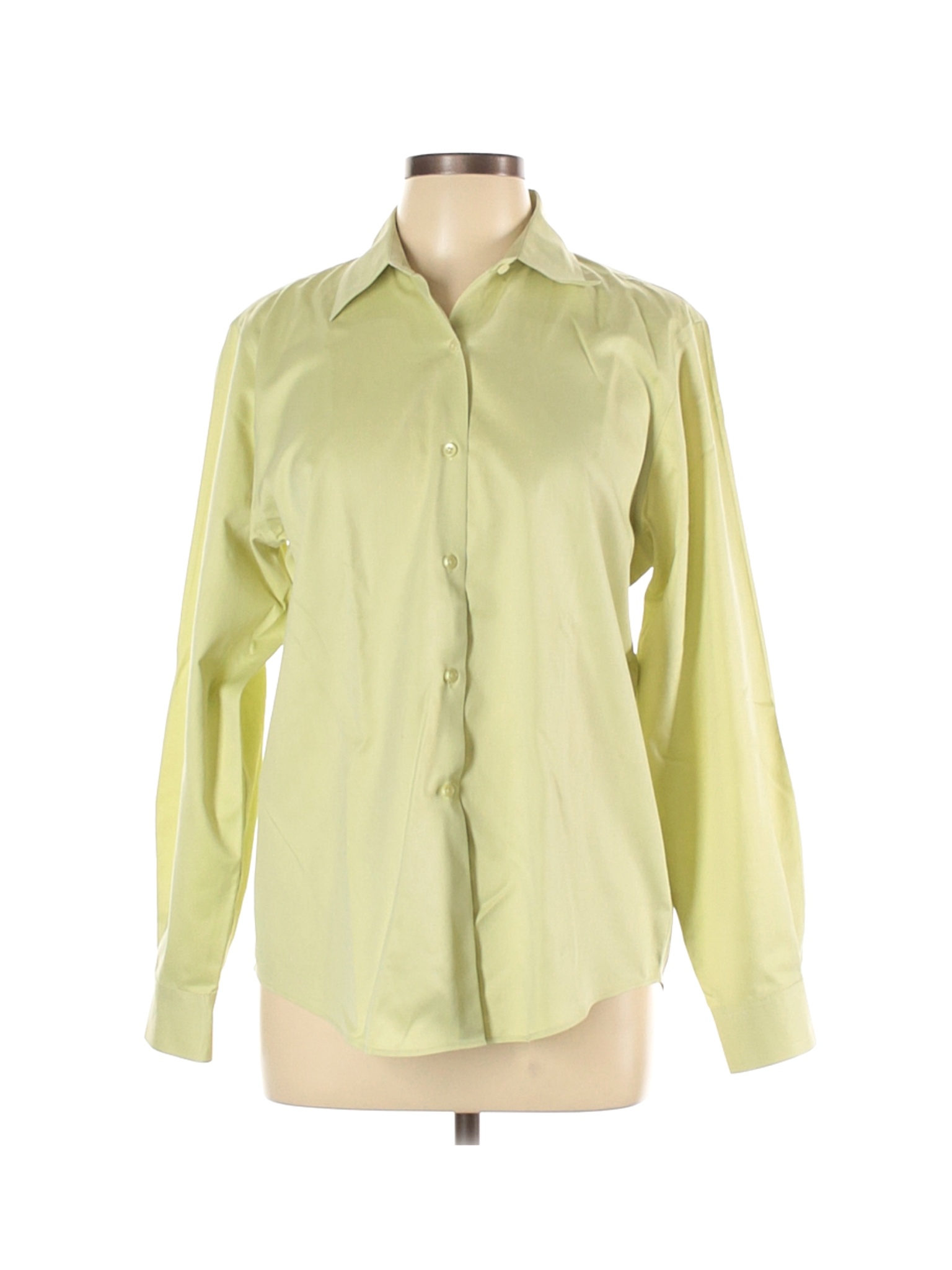 Talbots Women Green Long Sleeve Button-Down Shirt 10 | eBay
