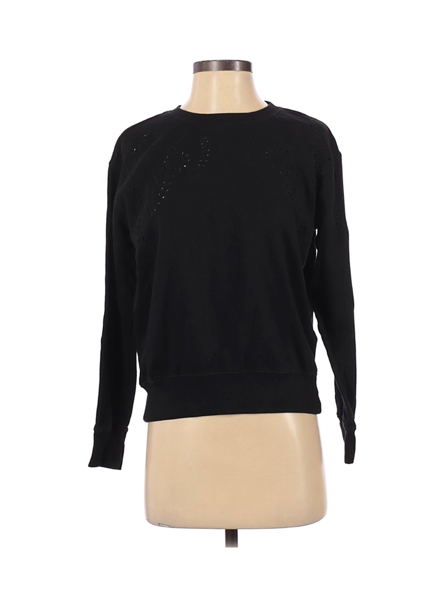 h&m women's black sweatshirt